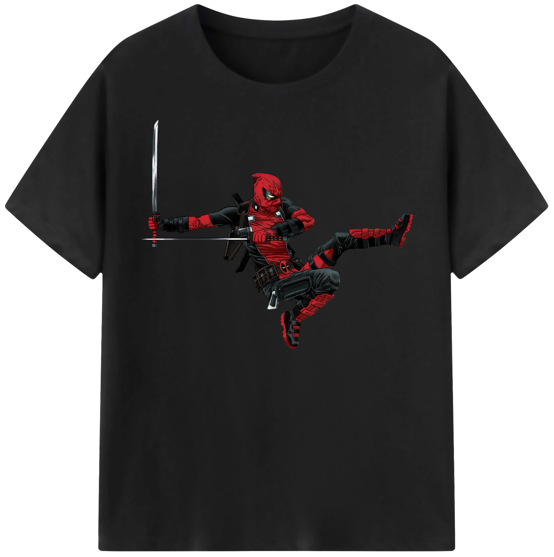 （画像用） Deadpool デッドプール 綿100％半袖Tシャツ（フロントプリント）