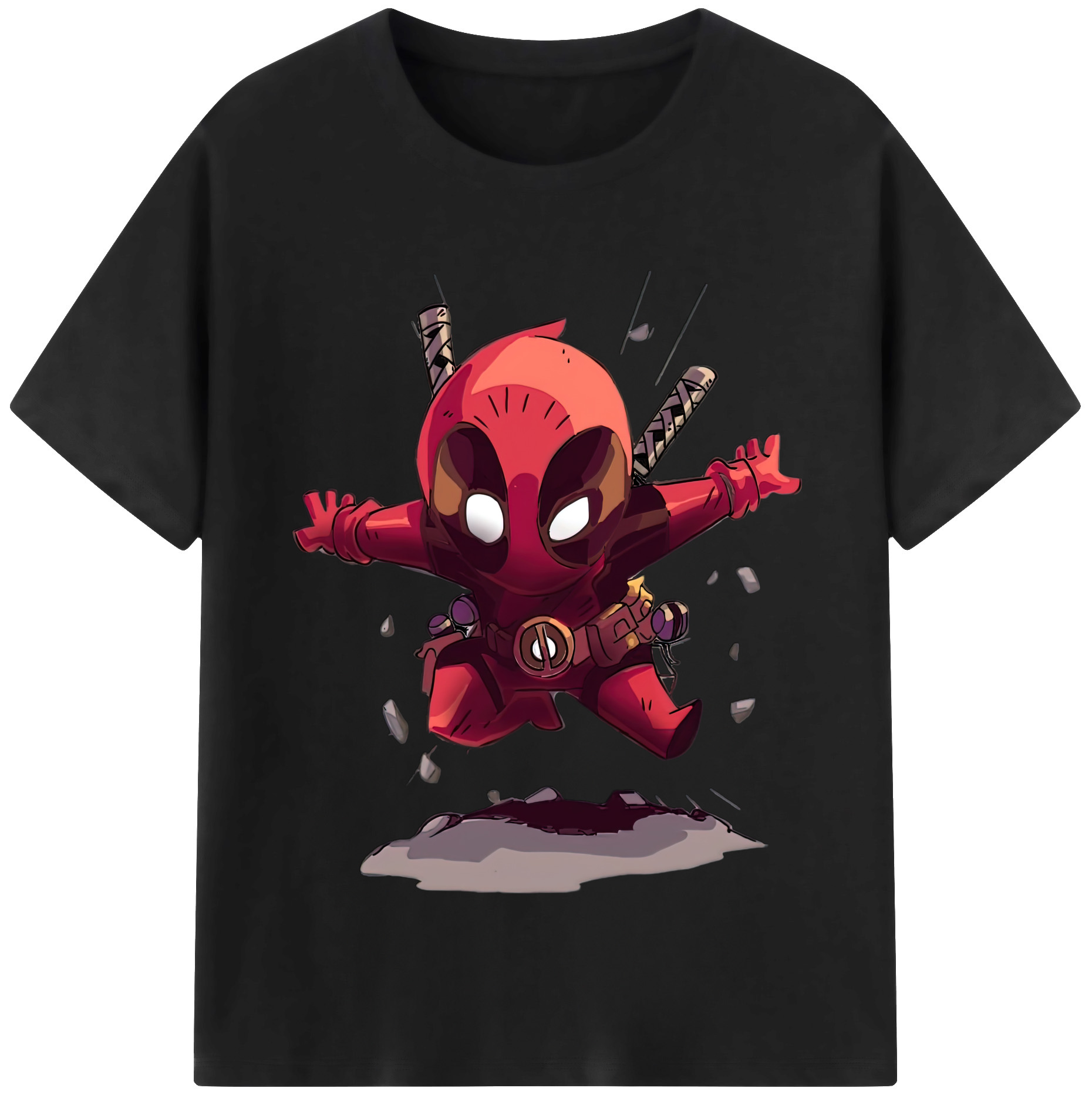 （画像用） Deadpool デッドプール 綿100％半袖Tシャツ（フロントプリント）