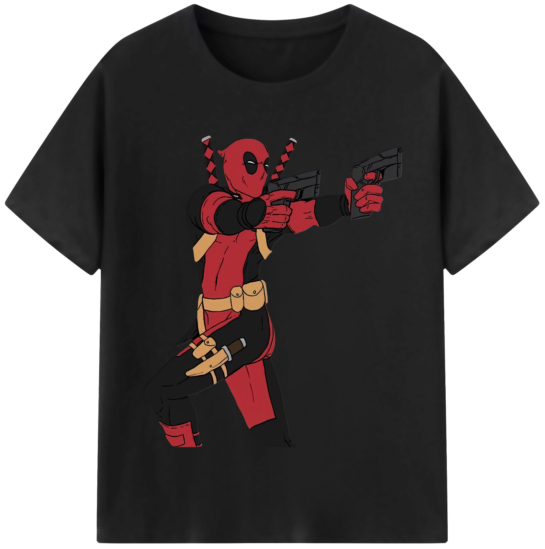 （画像用） Deadpool デッドプール 綿100％半袖Tシャツ（フロントプリント）