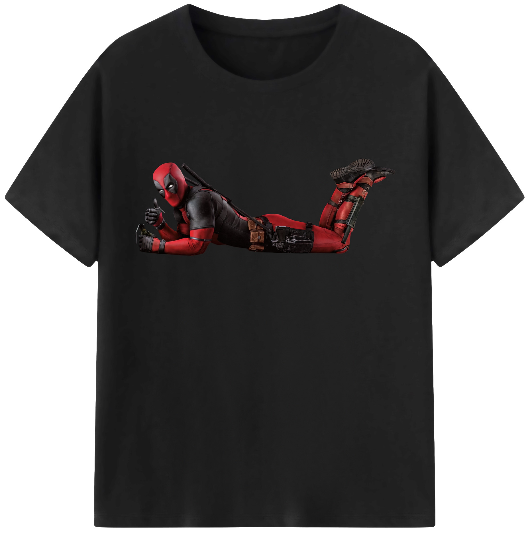 （画像用） Deadpool デッドプール 綿100％半袖Tシャツ（フロントプリント）