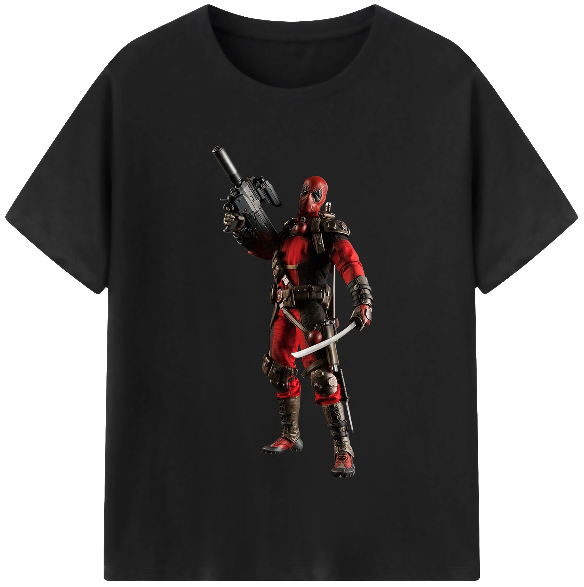 （画像用） Deadpool デッドプール 綿100％半袖Tシャツ（フロントプリント）