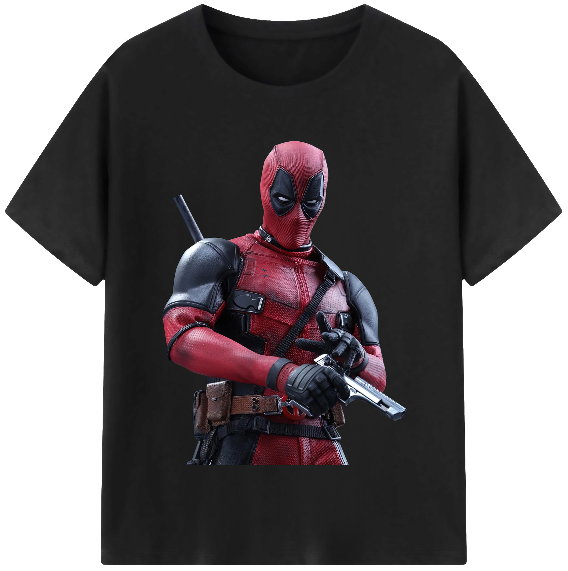 （画像用） Deadpool デッドプール 綿100％半袖Tシャツ（フロントプリント）
