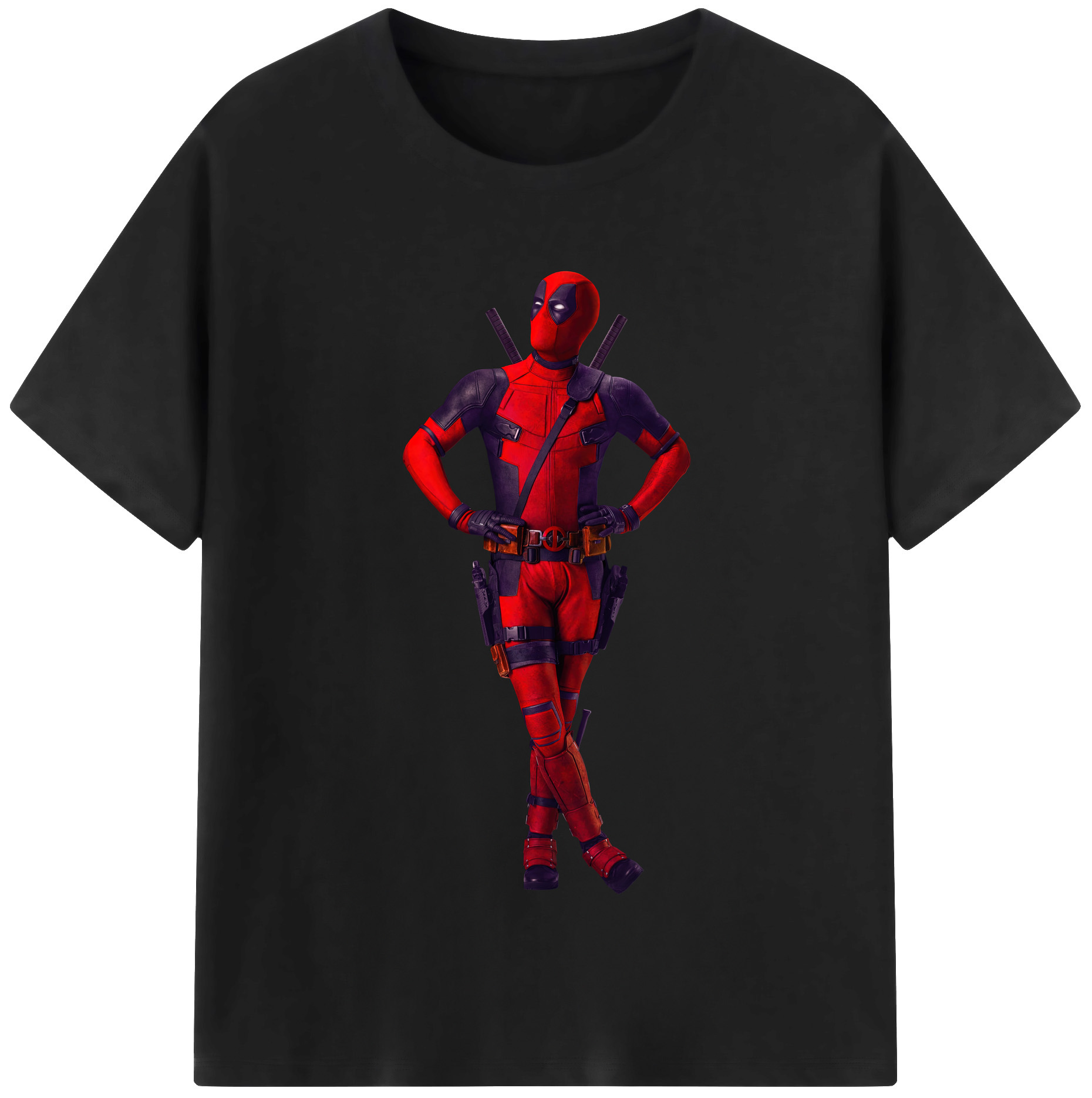 （画像用） Deadpool デッドプール 綿100％半袖Tシャツ（フロントプリント）