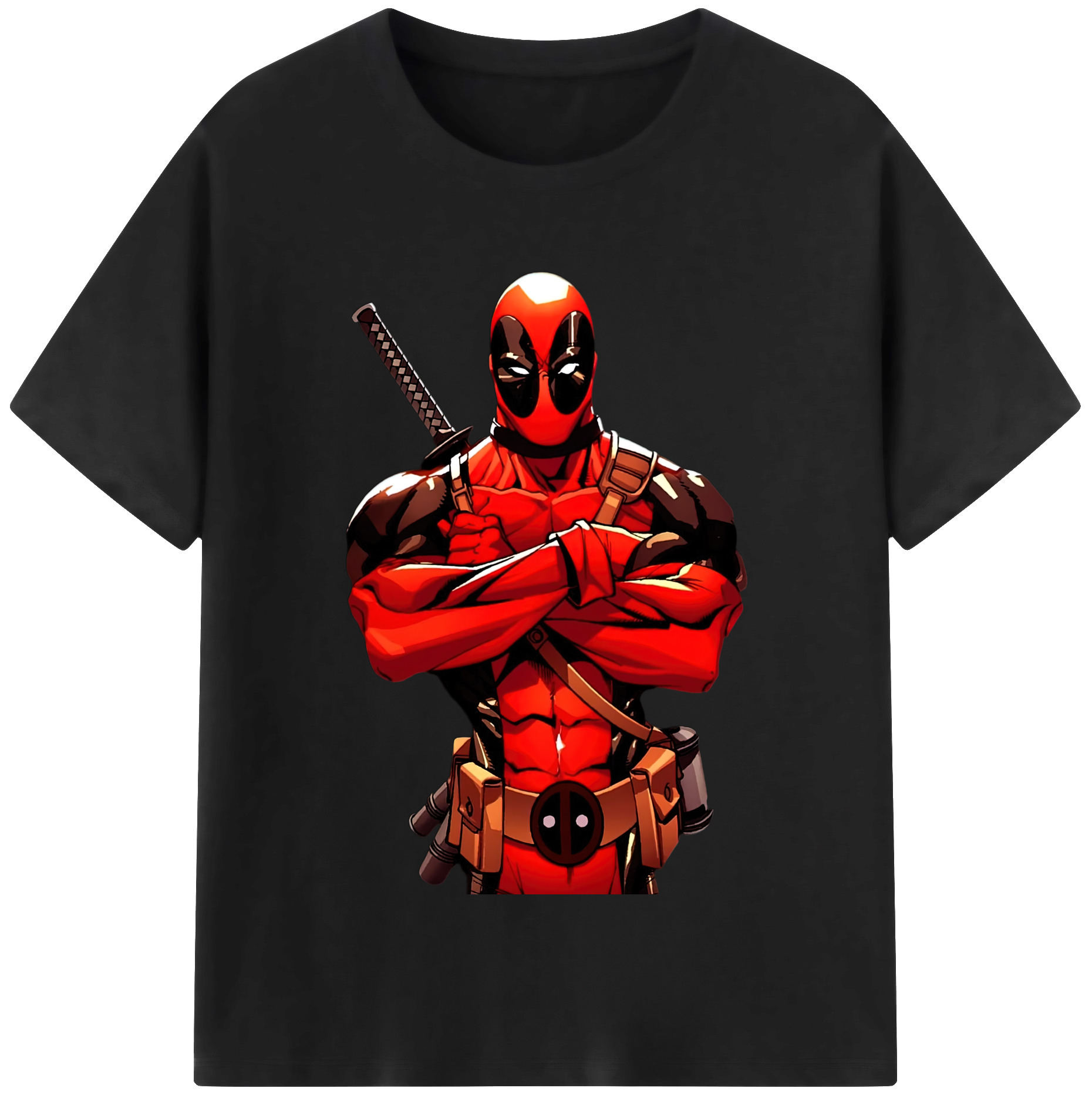 （画像用） Deadpool デッドプール 綿100％半袖Tシャツ（フロントプリント）