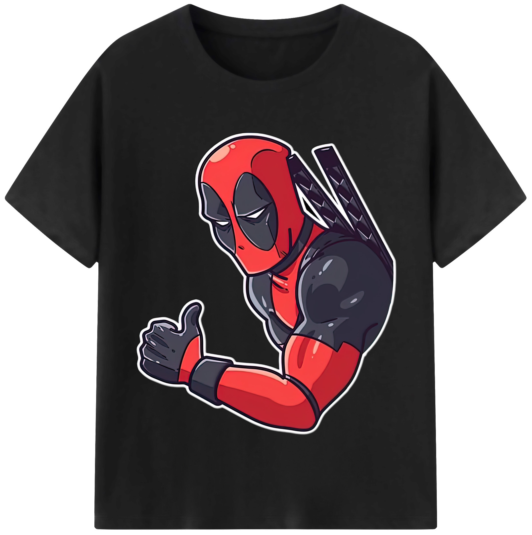 （画像用） Deadpool デッドプール 綿100％半袖Tシャツ（フロントプリント）
