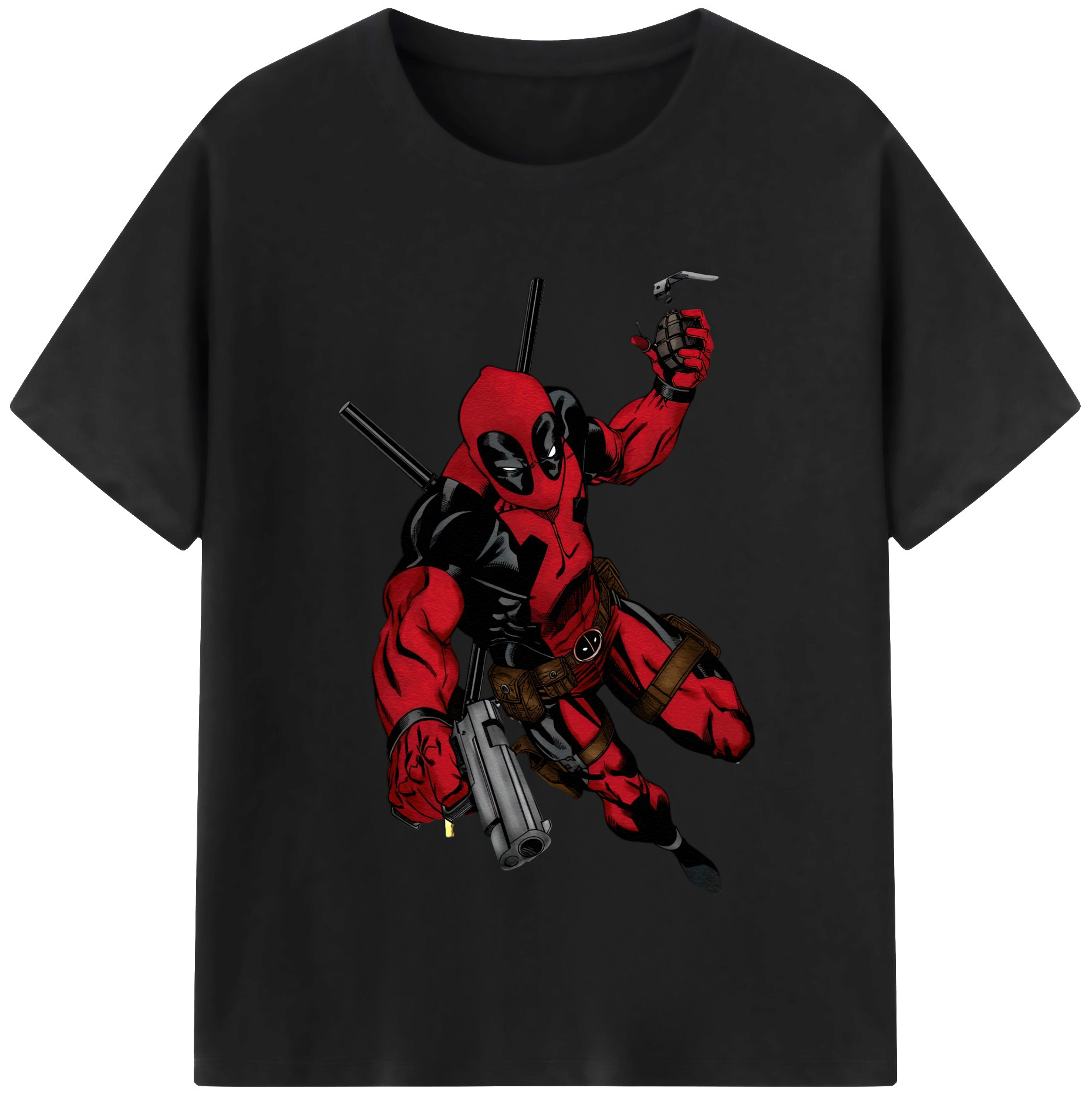 （画像用） Deadpool デッドプール 綿100％半袖Tシャツ（フロントプリント）