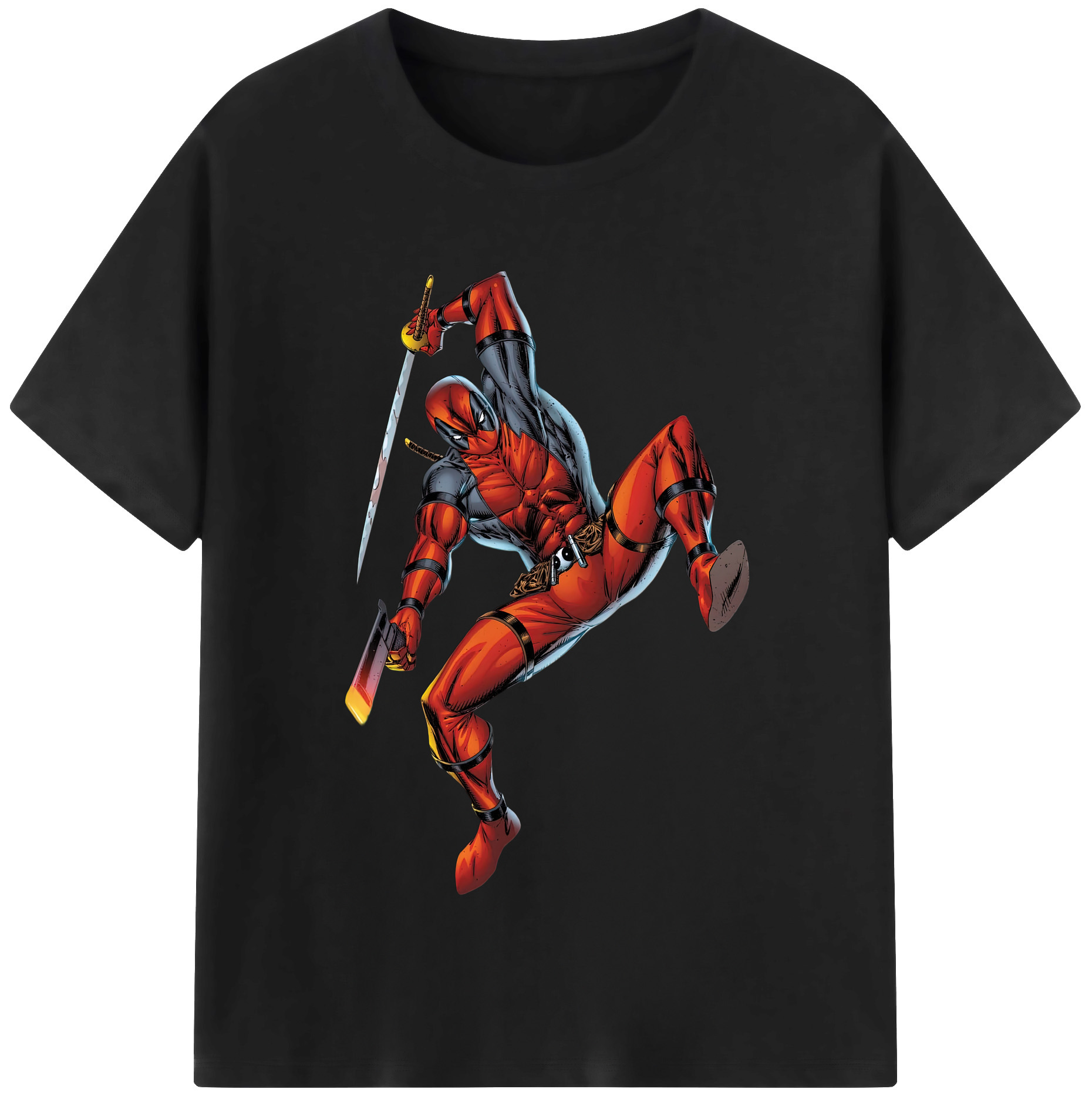 （画像用） Deadpool デッドプール 綿100％半袖Tシャツ（フロントプリント）