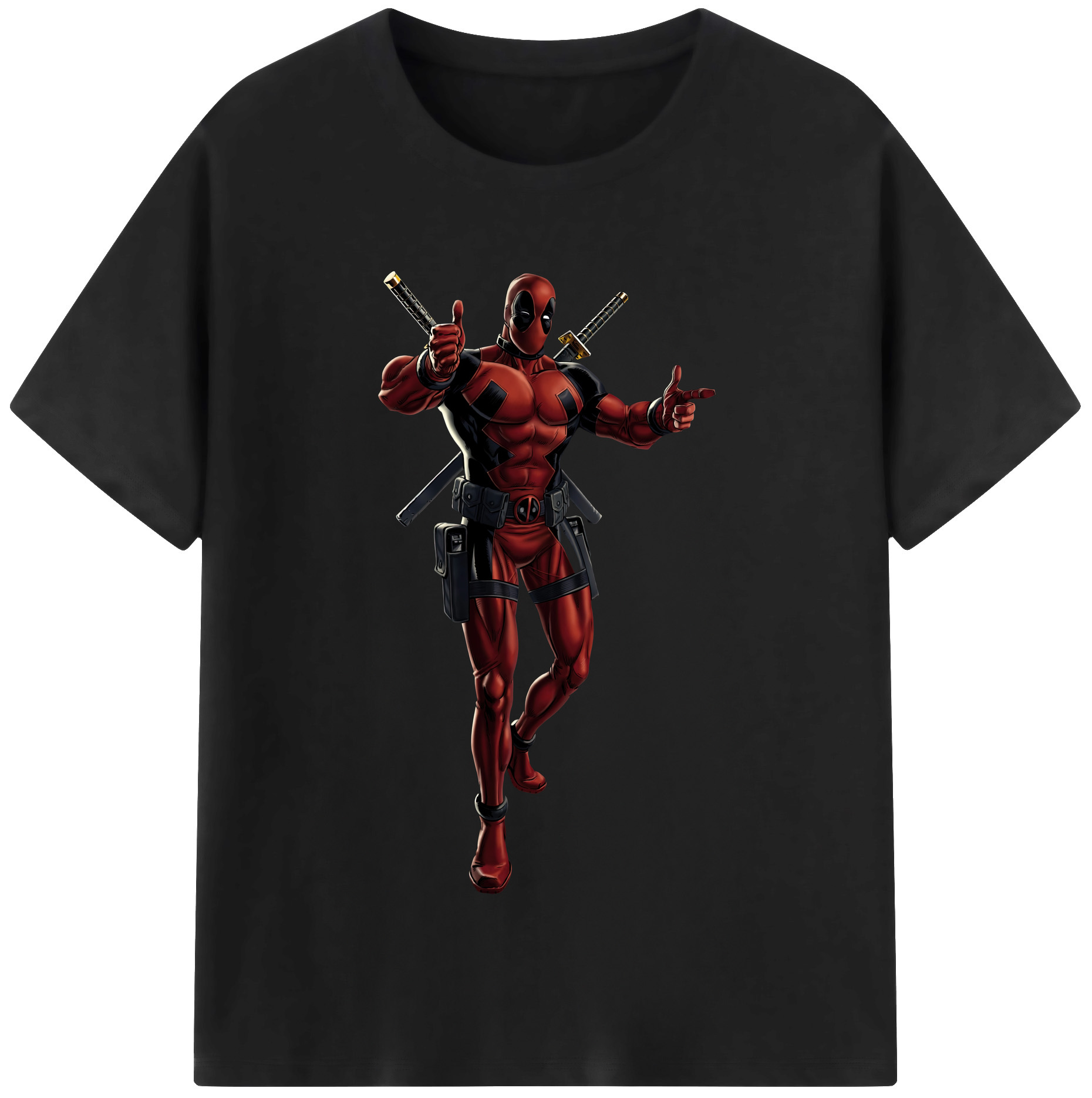 （画像用） Deadpool デッドプール 綿100％半袖Tシャツ（フロントプリント）