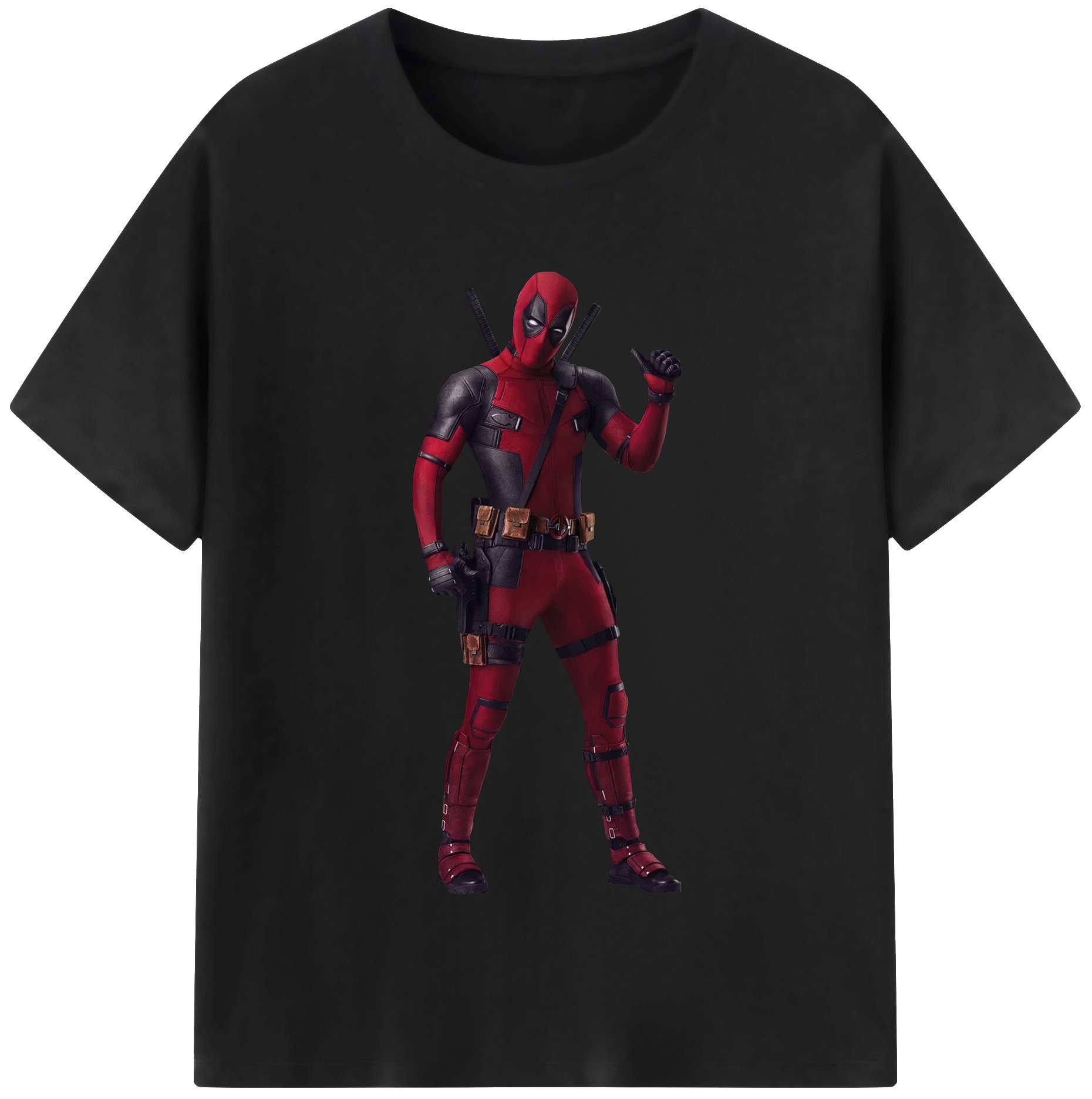 （画像用） Deadpool デッドプール 綿100％半袖Tシャツ（フロントプリント）