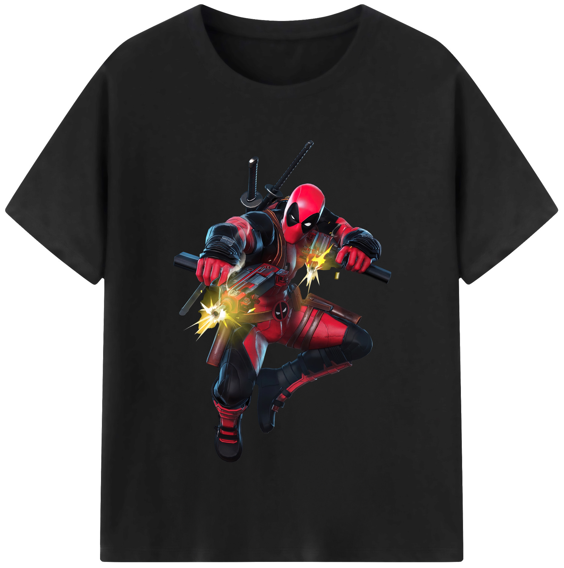 （画像用） Deadpool デッドプール 綿100％半袖Tシャツ（フロントプリント）