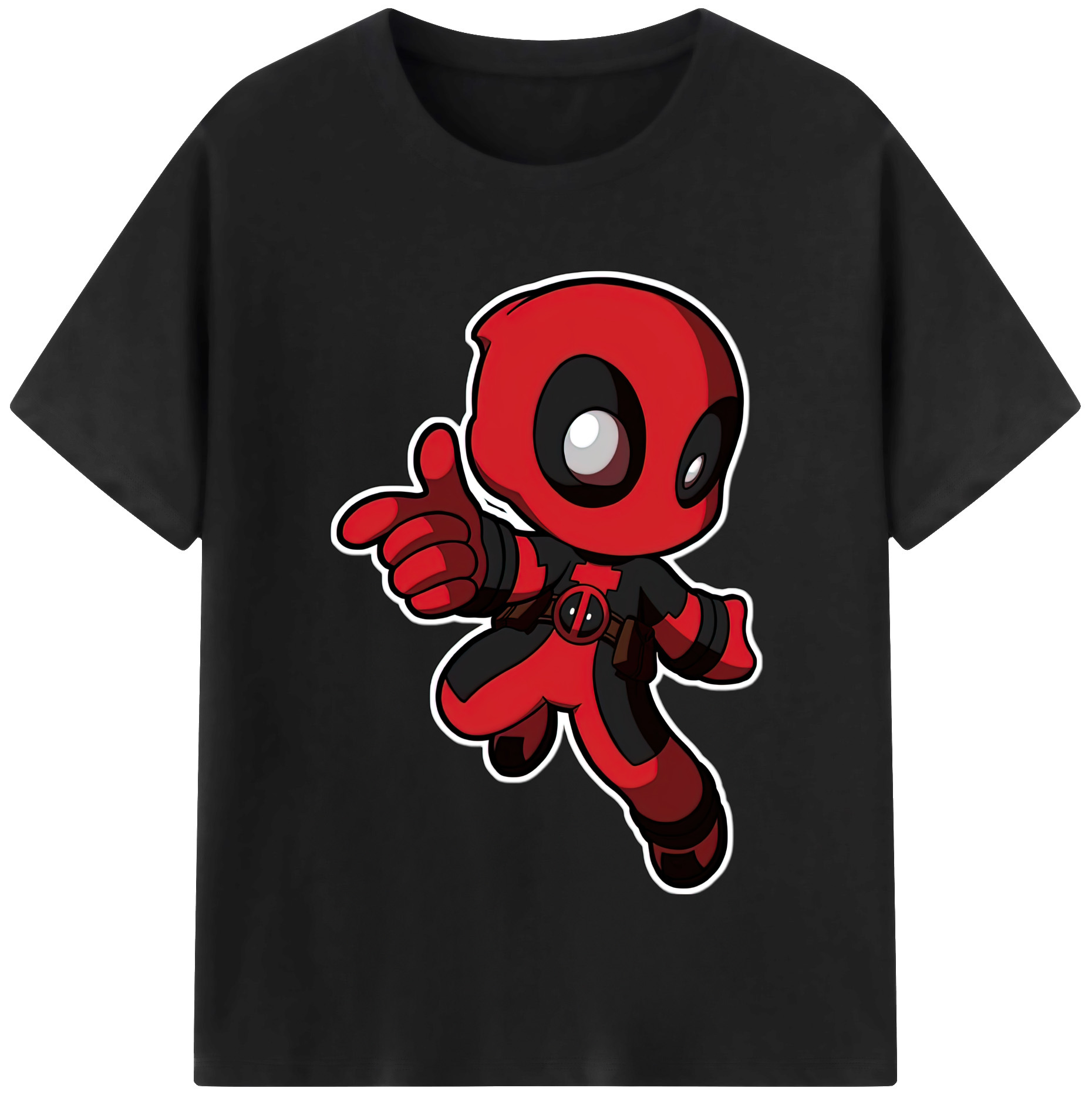 （画像用） Deadpool デッドプール 綿100％半袖Tシャツ（フロントプリント）