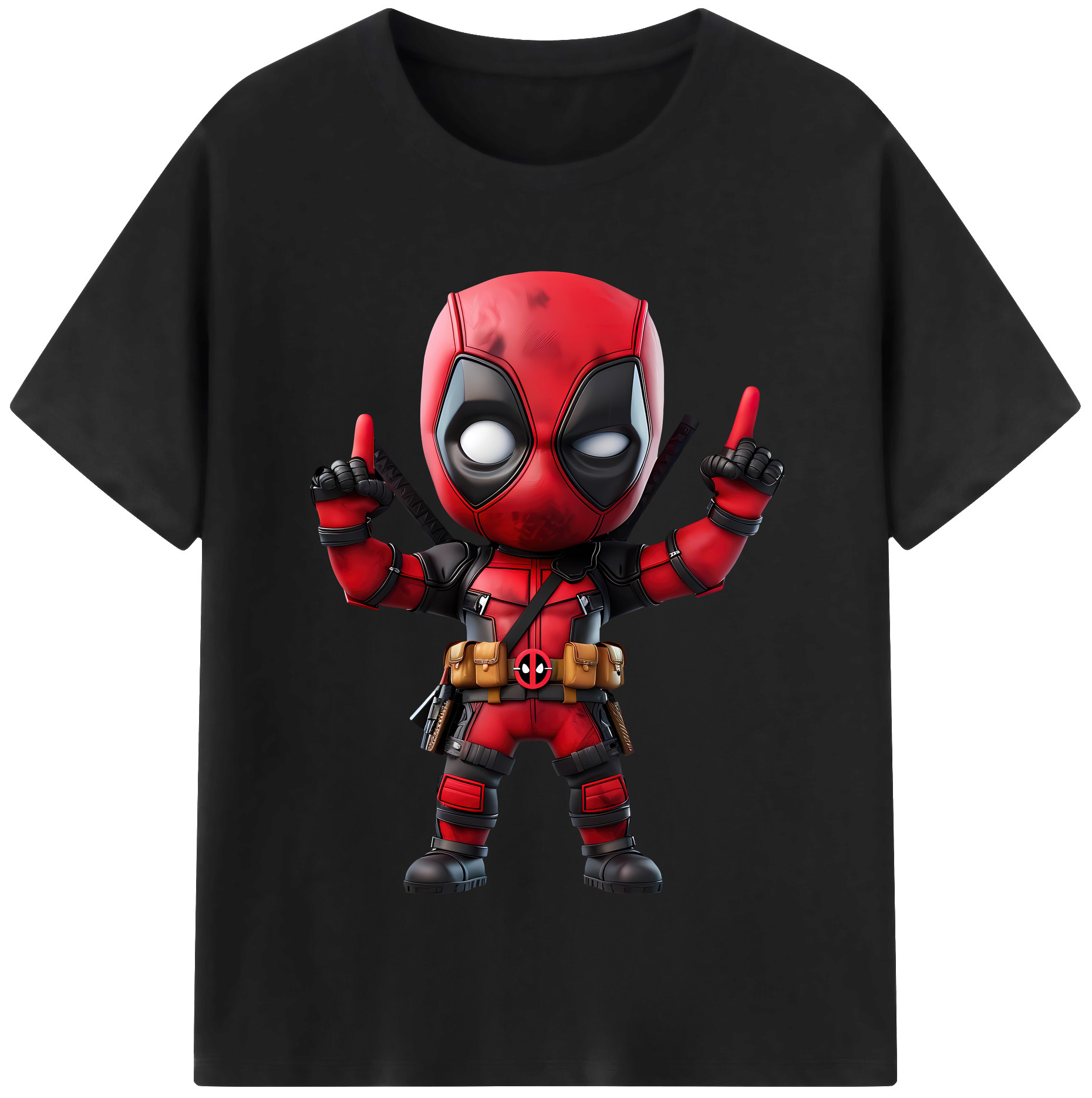 （画像用） Deadpool デッドプール 綿100％半袖Tシャツ（フロントプリント）