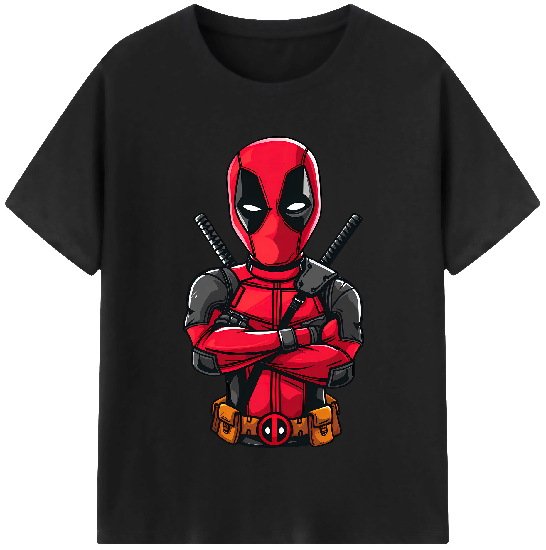 （画像用） Deadpool デッドプール 綿100％半袖Tシャツ（フロントプリント）