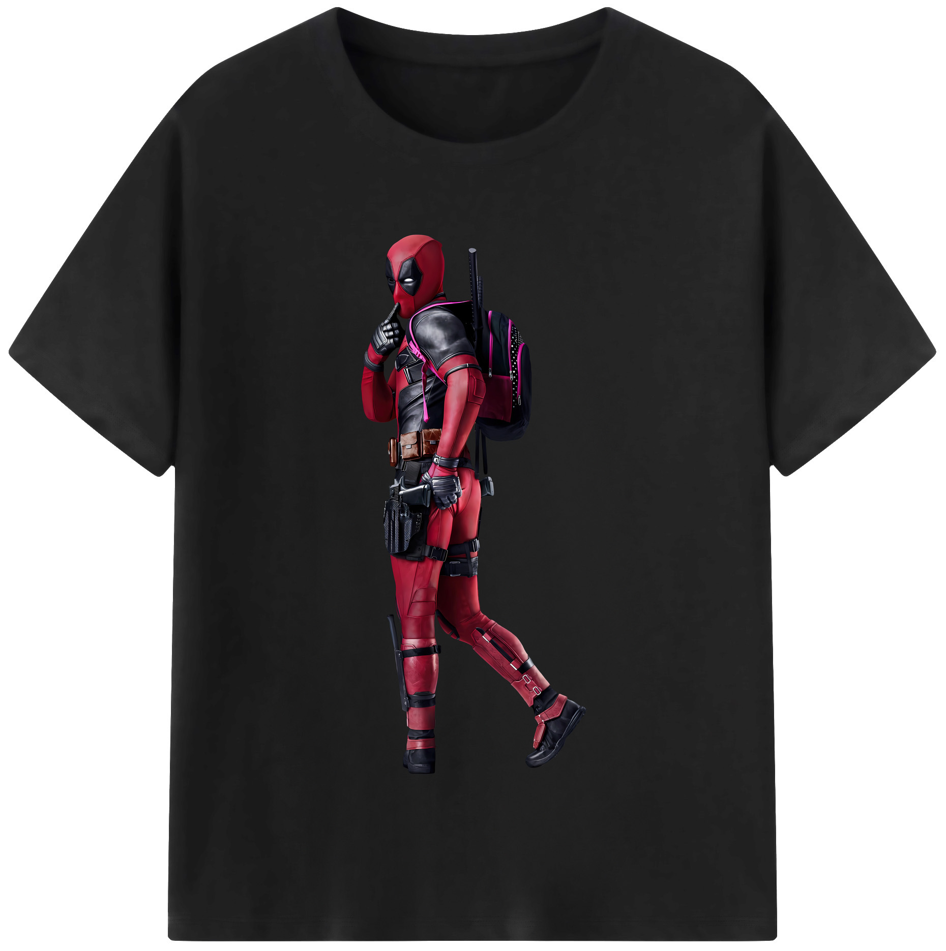 （画像用） Deadpool デッドプール 綿100％半袖Tシャツ（フロントプリント）
