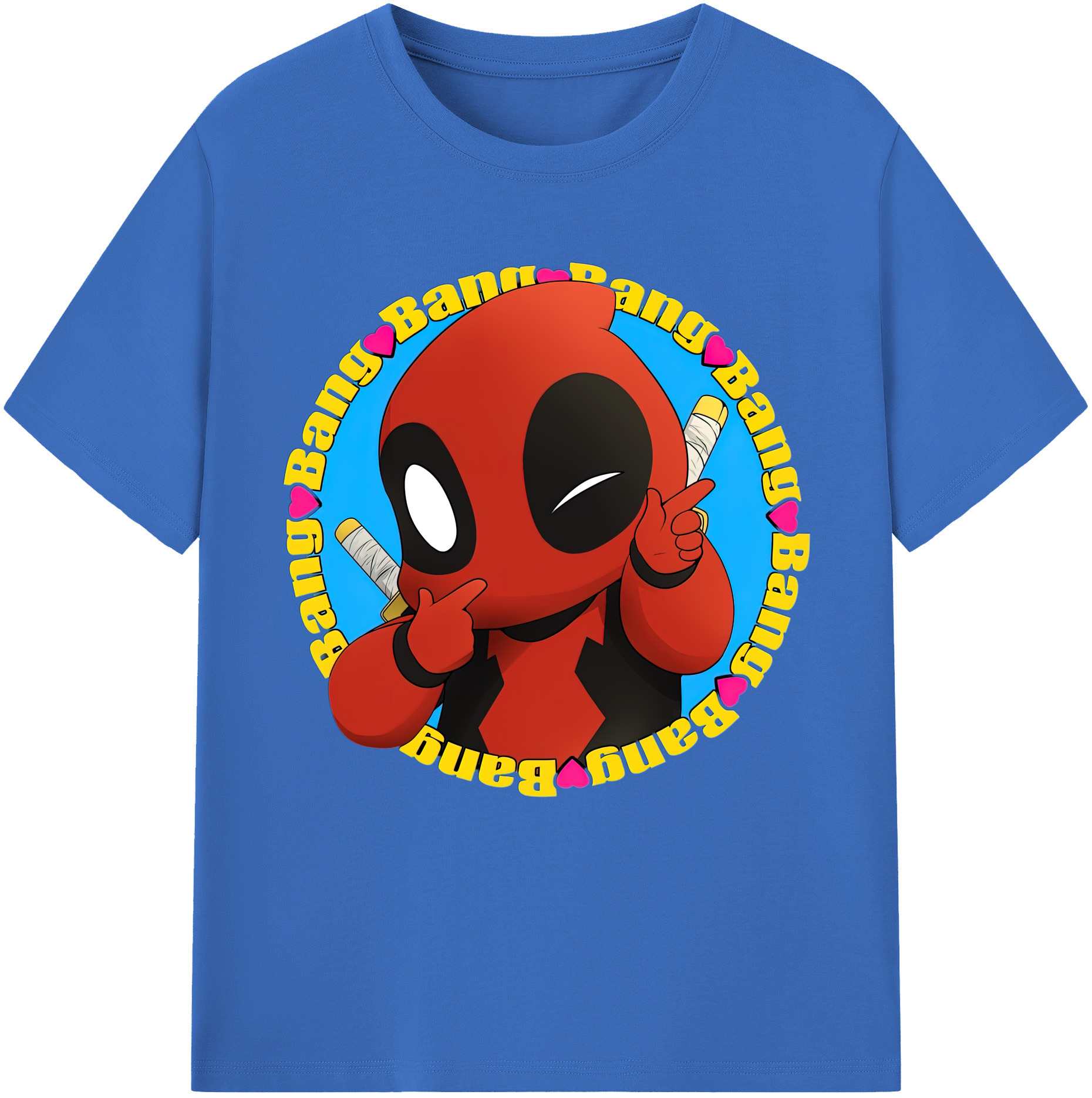 （画像用） Deadpool デッドプール 綿100％半袖Tシャツ（フロントプリント）