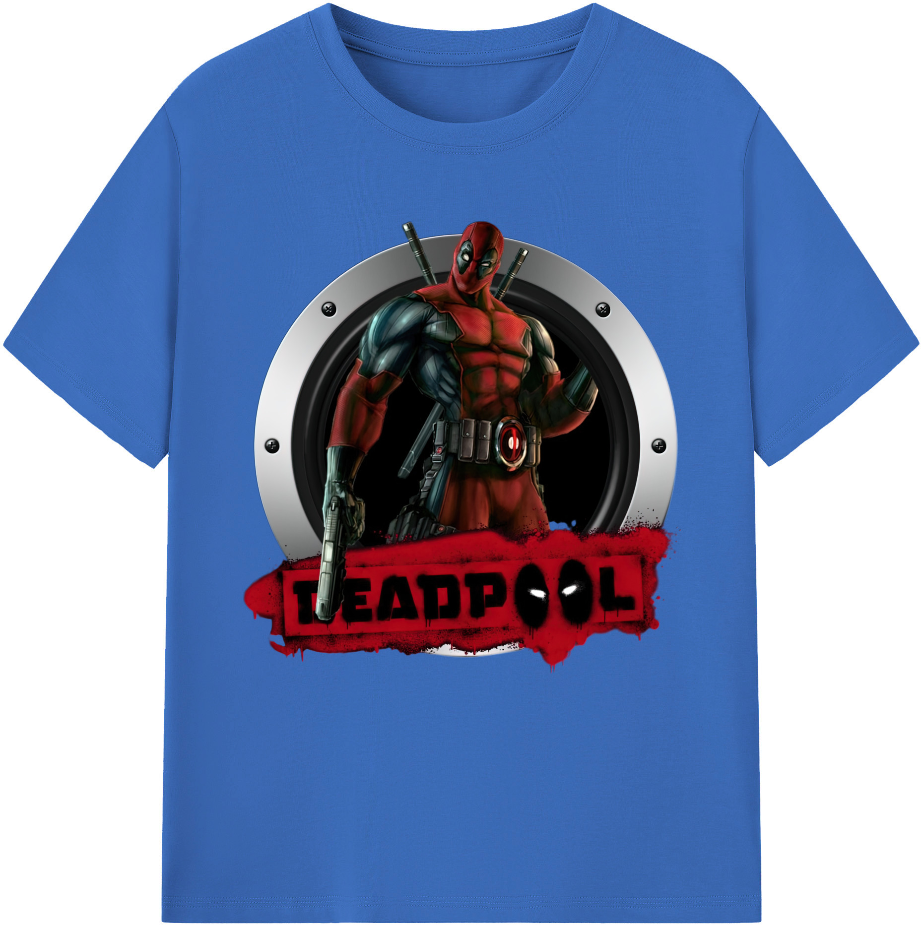 （画像用） Deadpool デッドプール 綿100％半袖Tシャツ（フロントプリント）