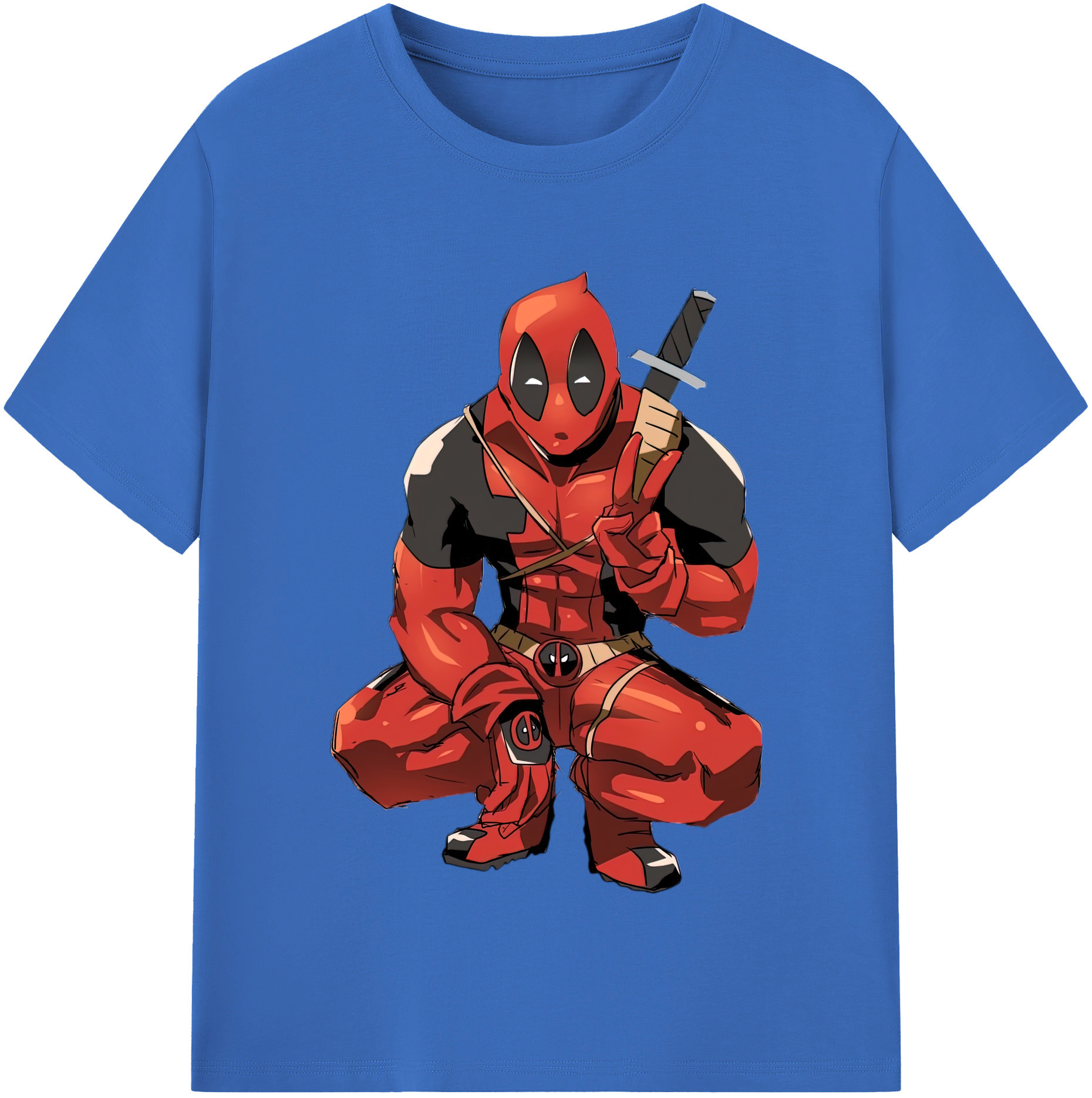 （画像用） Deadpool デッドプール 綿100％半袖Tシャツ（フロントプリント）