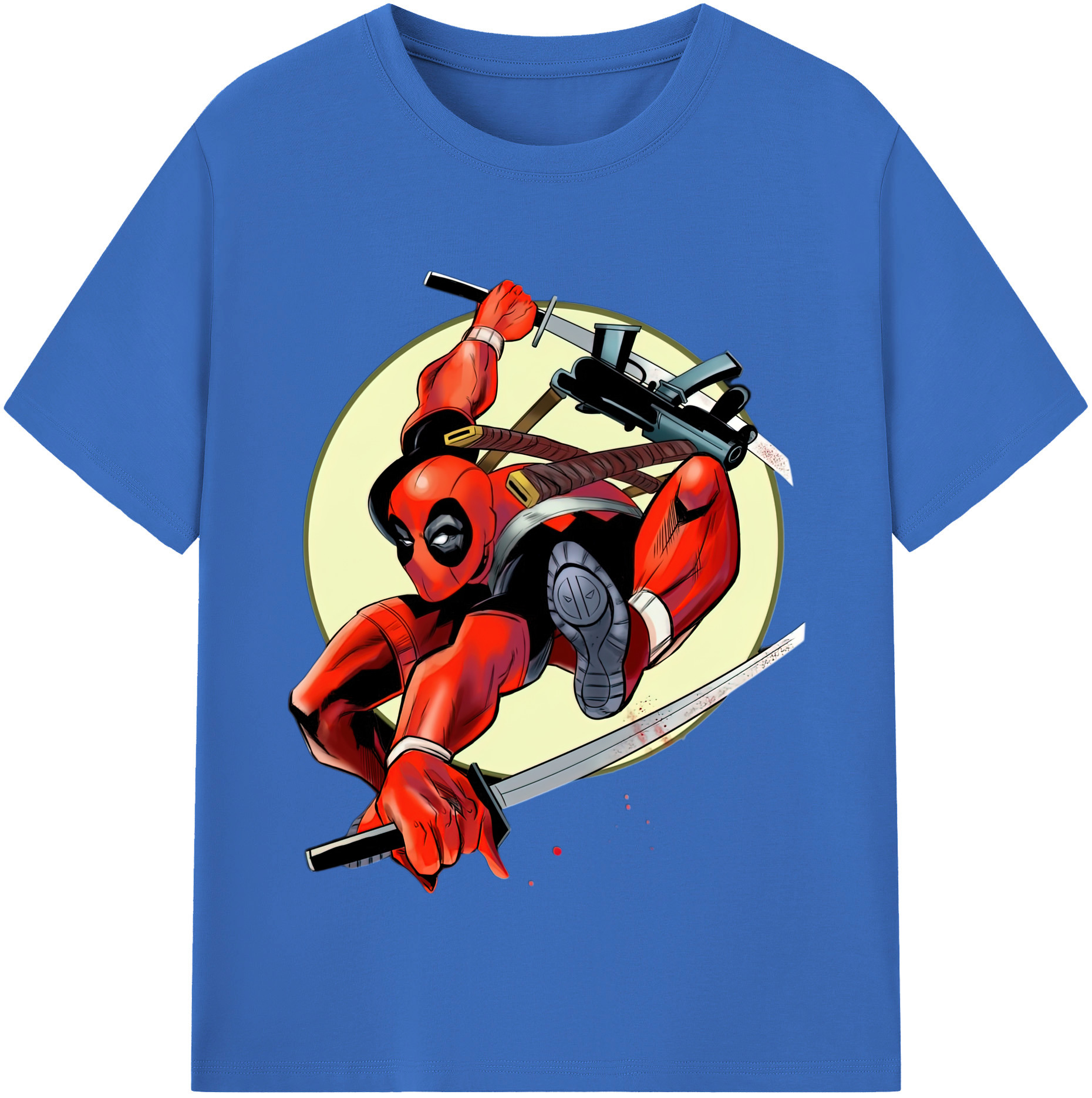 （画像用） Deadpool デッドプール 綿100％半袖Tシャツ（フロントプリント）