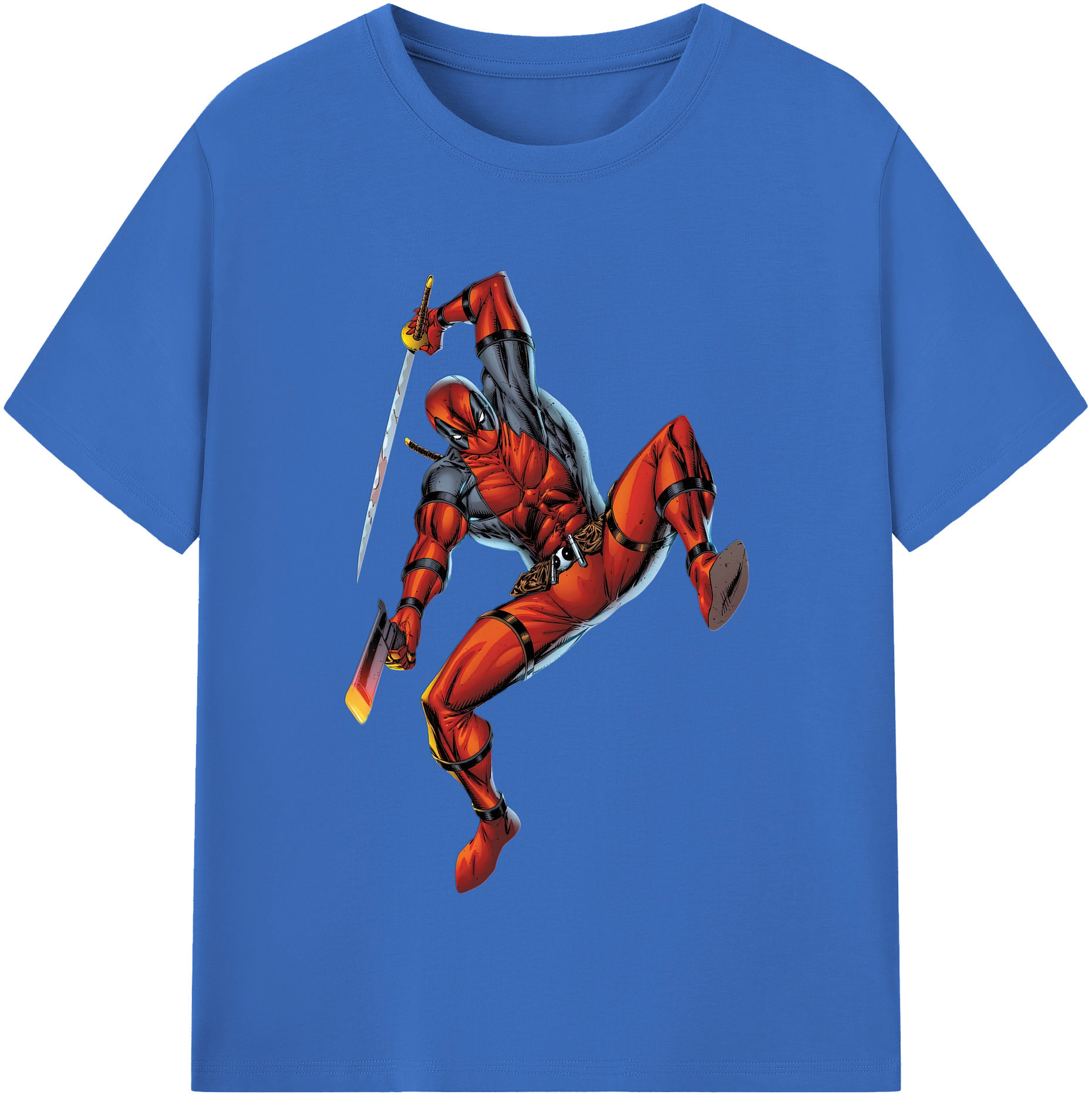 （画像用） Deadpool デッドプール 綿100％半袖Tシャツ（フロントプリント）