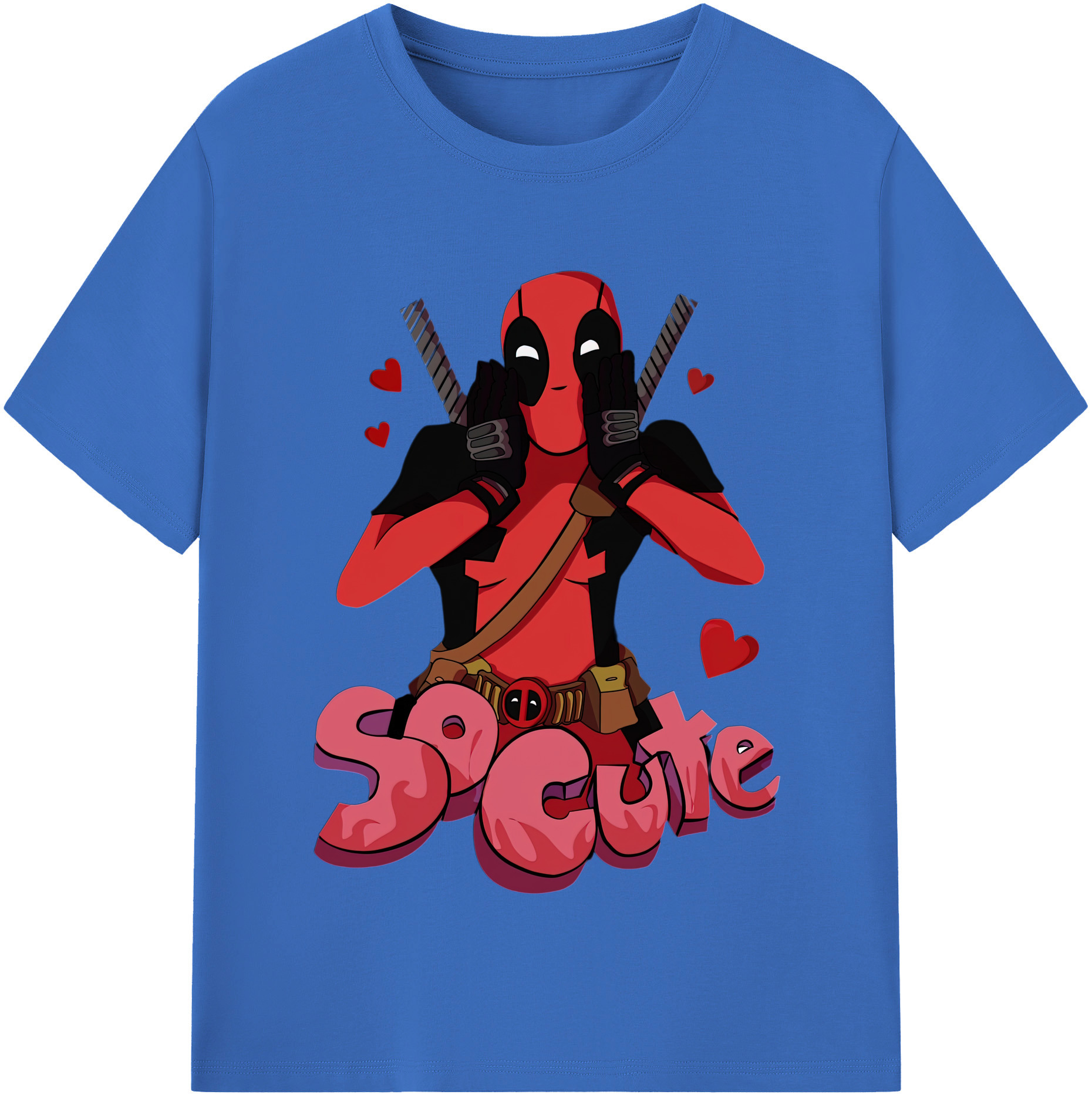 （画像用） Deadpool デッドプール 綿100％半袖Tシャツ（フロントプリント）