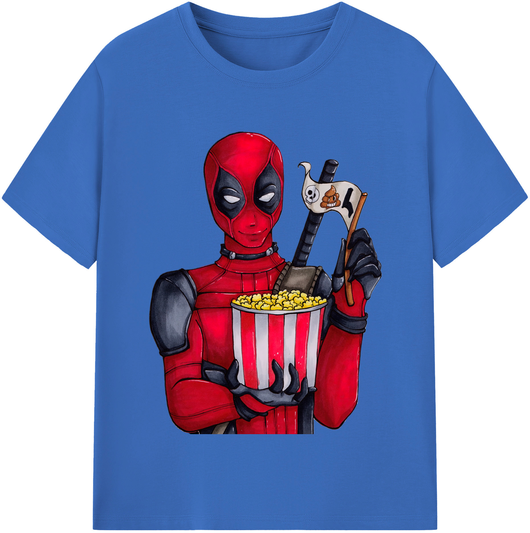 （画像用） Deadpool デッドプール 綿100％半袖Tシャツ（フロントプリント）