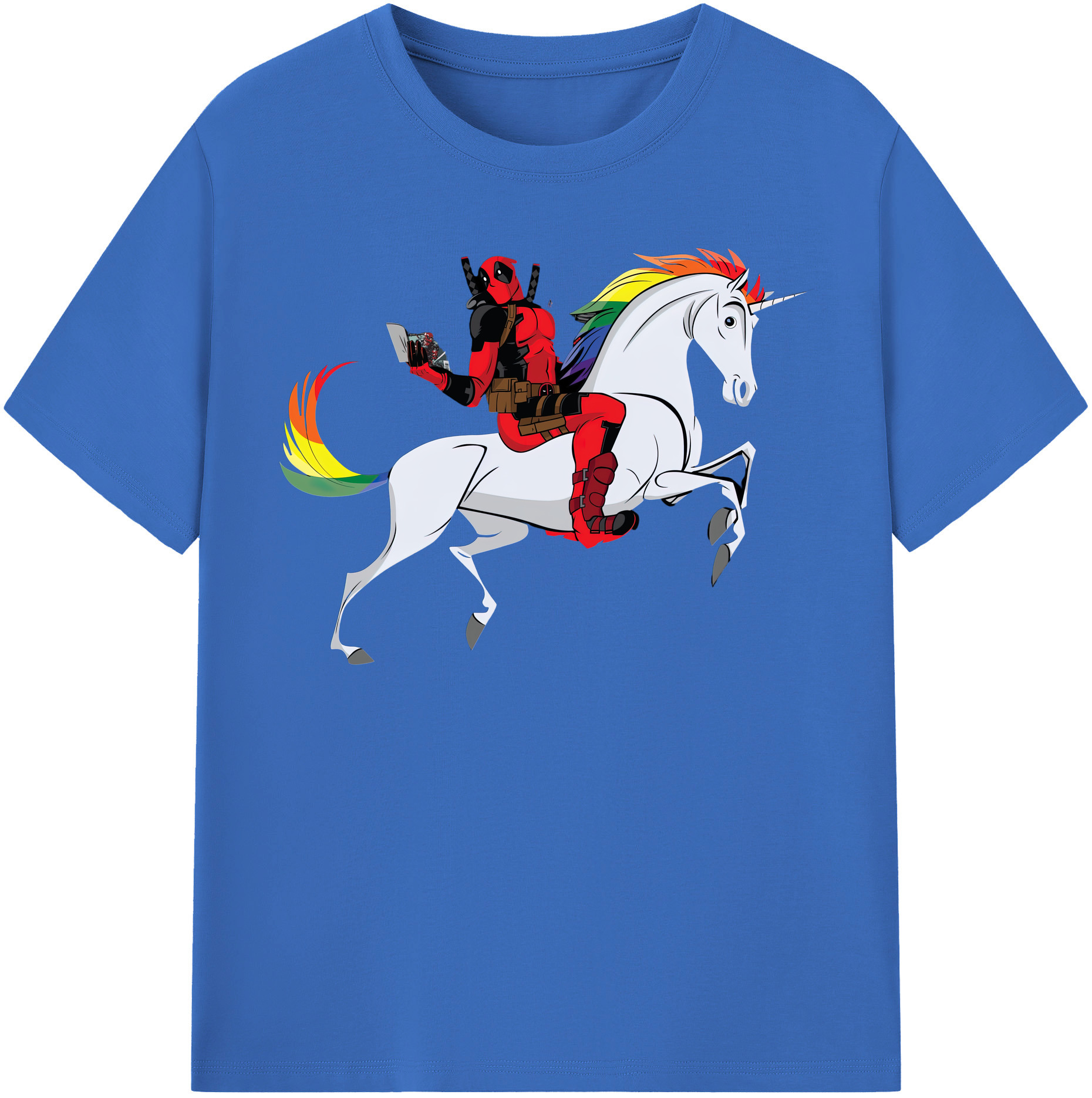 （画像用） Deadpool デッドプール 綿100％半袖Tシャツ（フロントプリント）