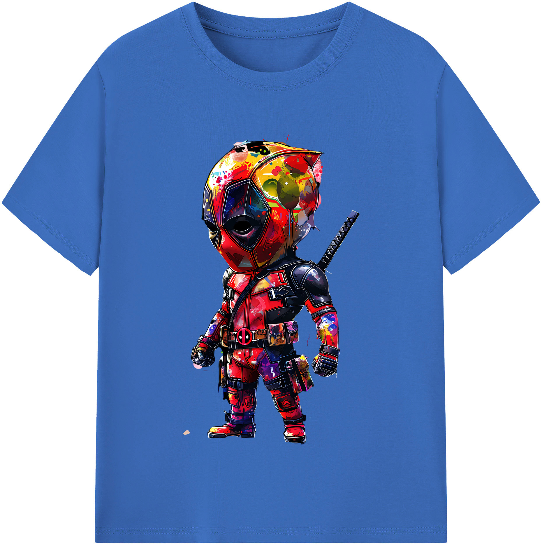 （画像用） Deadpool デッドプール 綿100％半袖Tシャツ（フロントプリント）