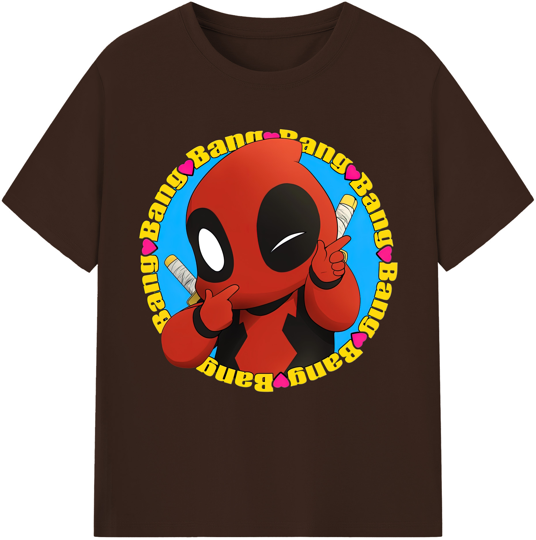 （画像用） Deadpool デッドプール 綿100％半袖Tシャツ（フロントプリント）