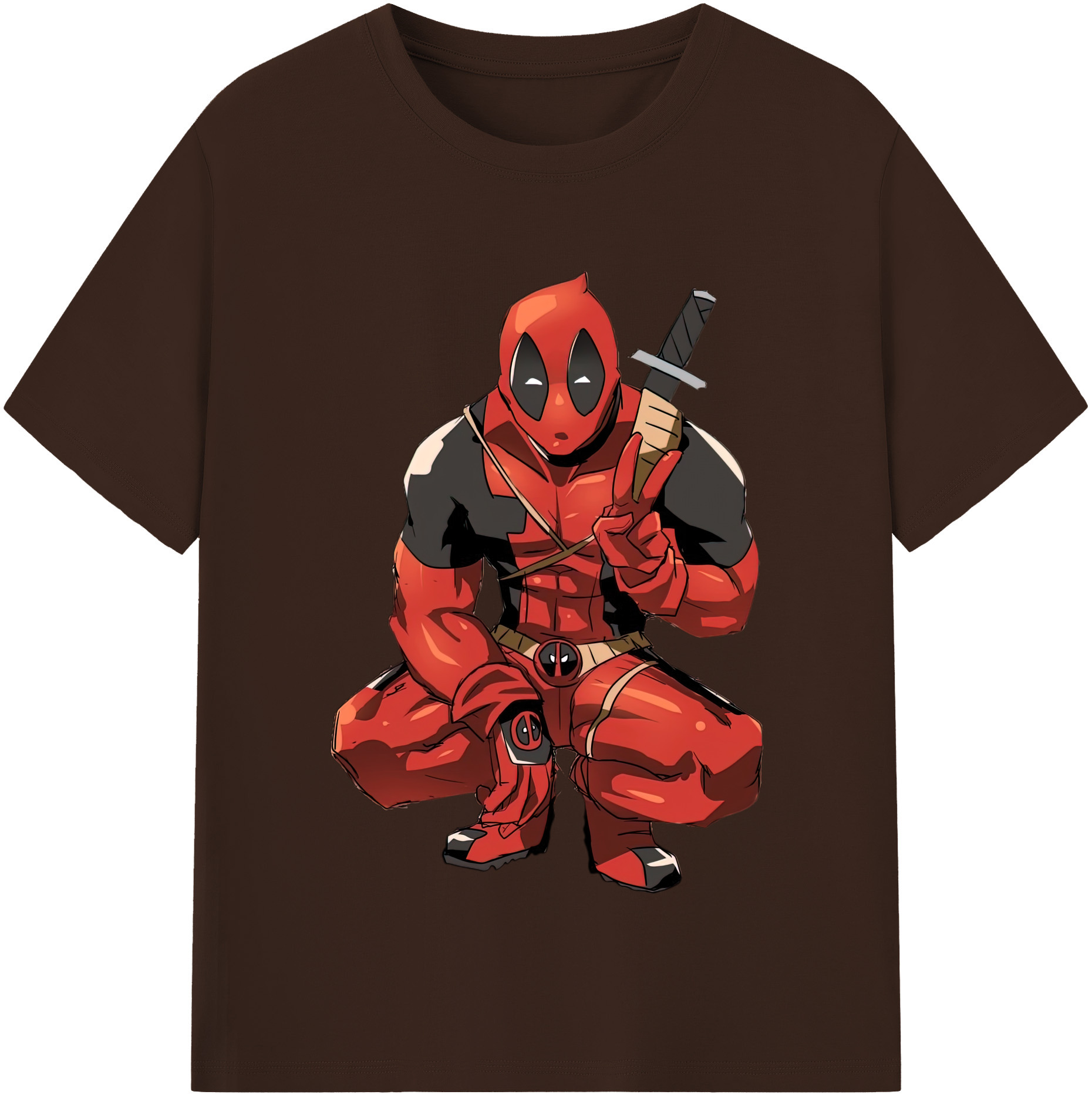 （画像用） Deadpool デッドプール 綿100％半袖Tシャツ（フロントプリント）