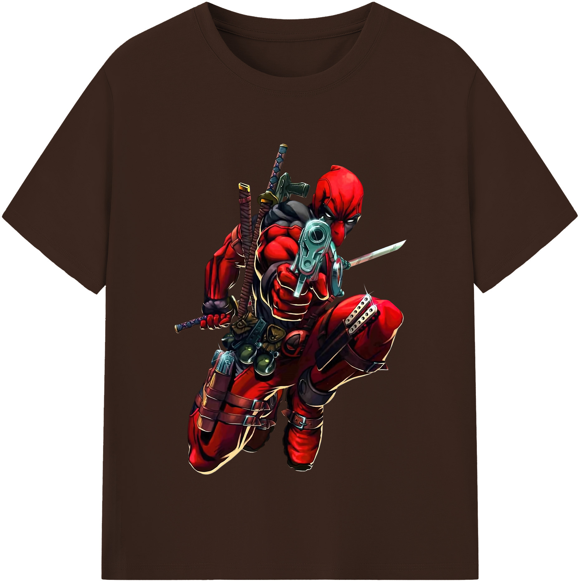 （画像用） Deadpool デッドプール 綿100％半袖Tシャツ（フロントプリント）