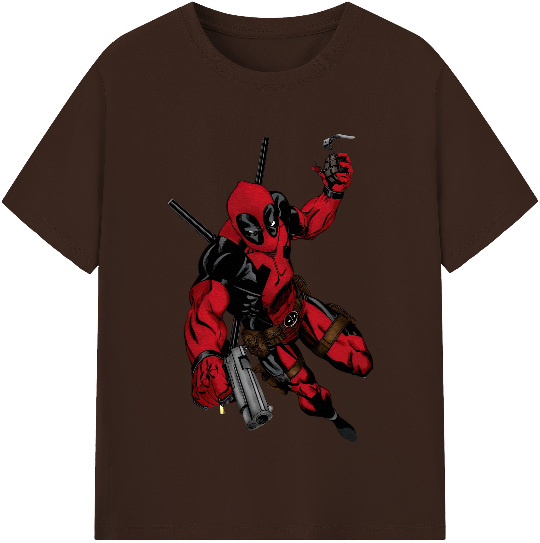 （画像用） Deadpool デッドプール 綿100％半袖Tシャツ（フロントプリント）