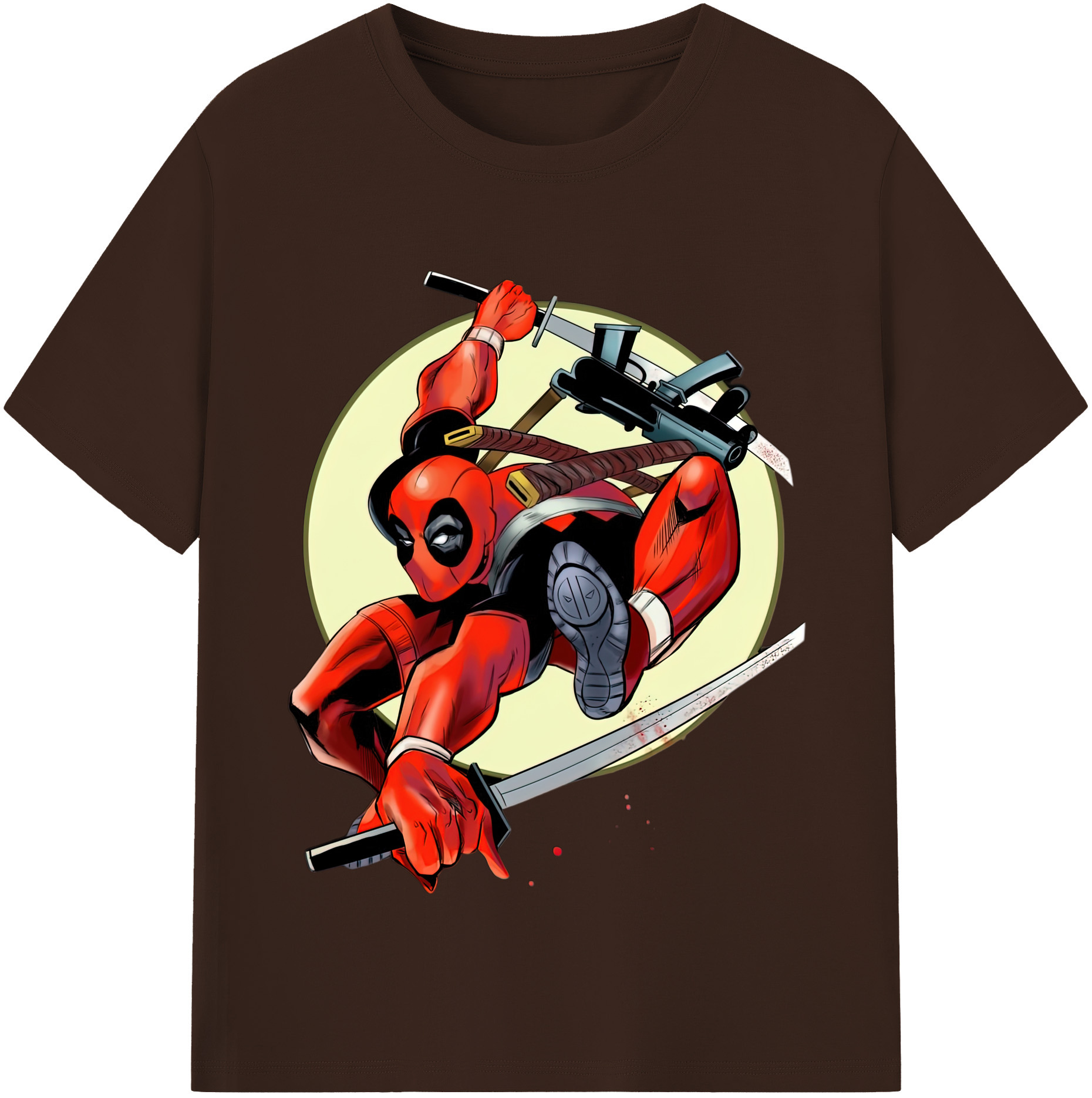 （画像用） Deadpool デッドプール 綿100％半袖Tシャツ（フロントプリント）