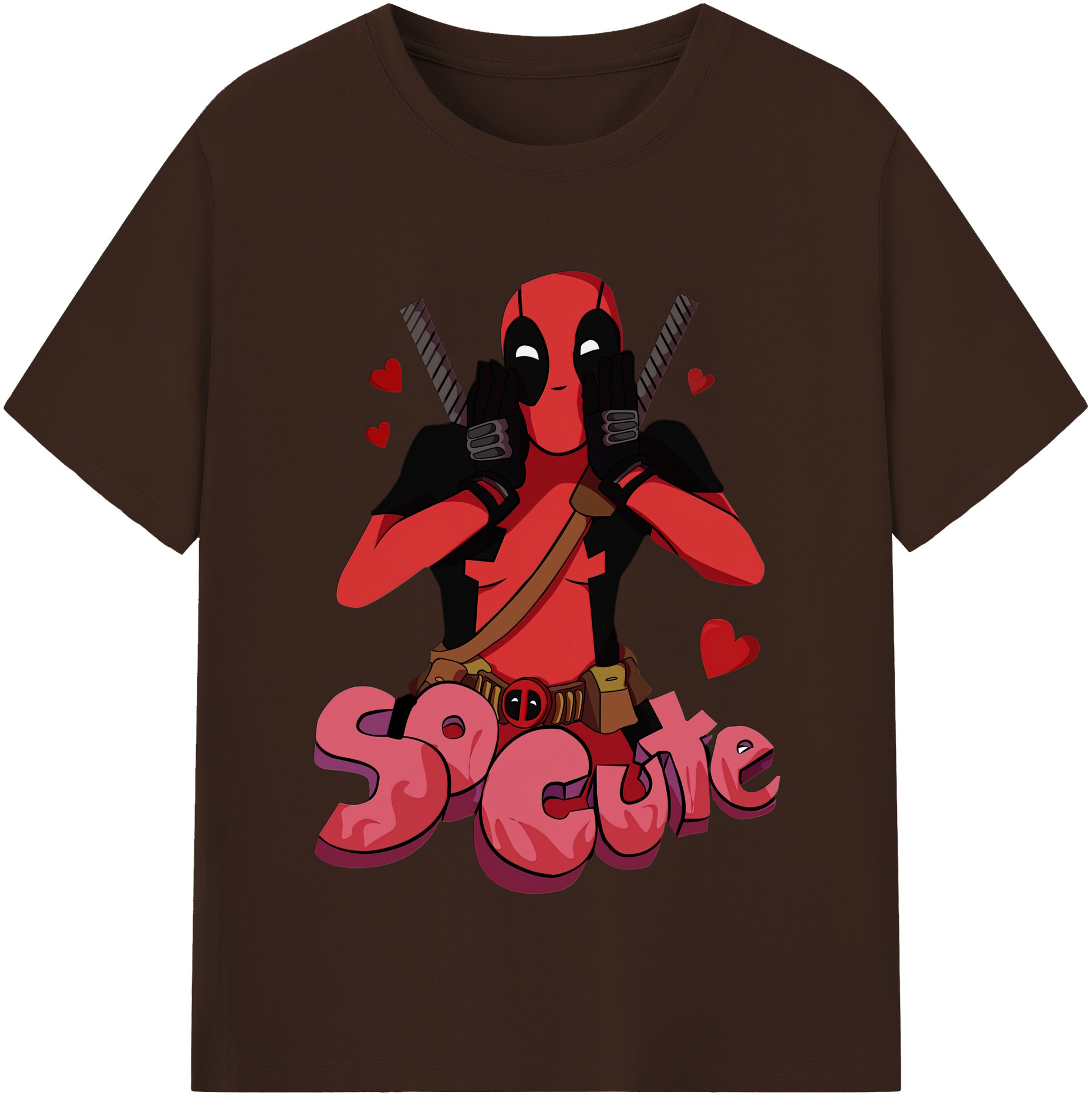 （画像用） Deadpool デッドプール 綿100％半袖Tシャツ（フロントプリント）