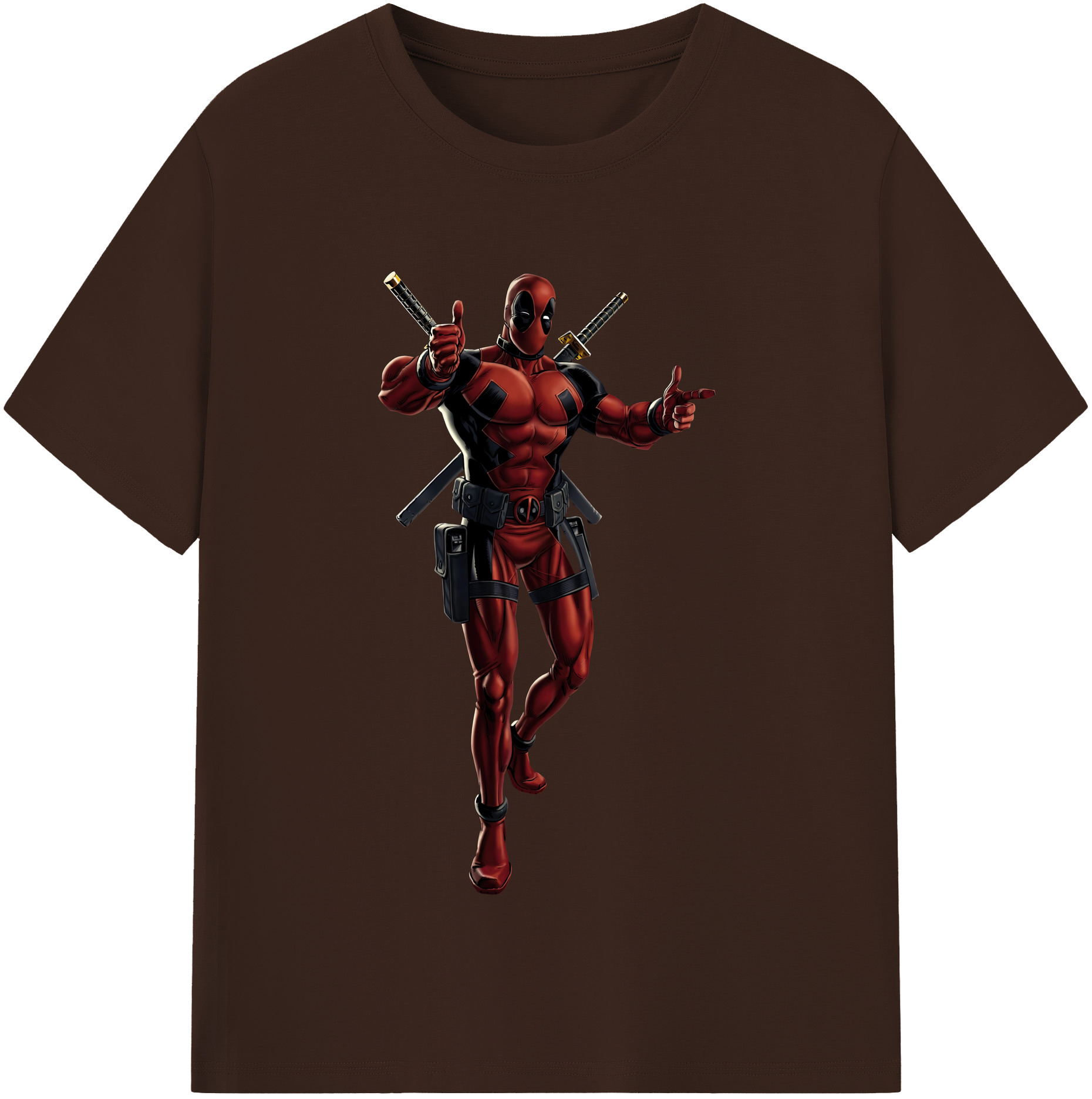 （画像用） Deadpool デッドプール 綿100％半袖Tシャツ（フロントプリント）