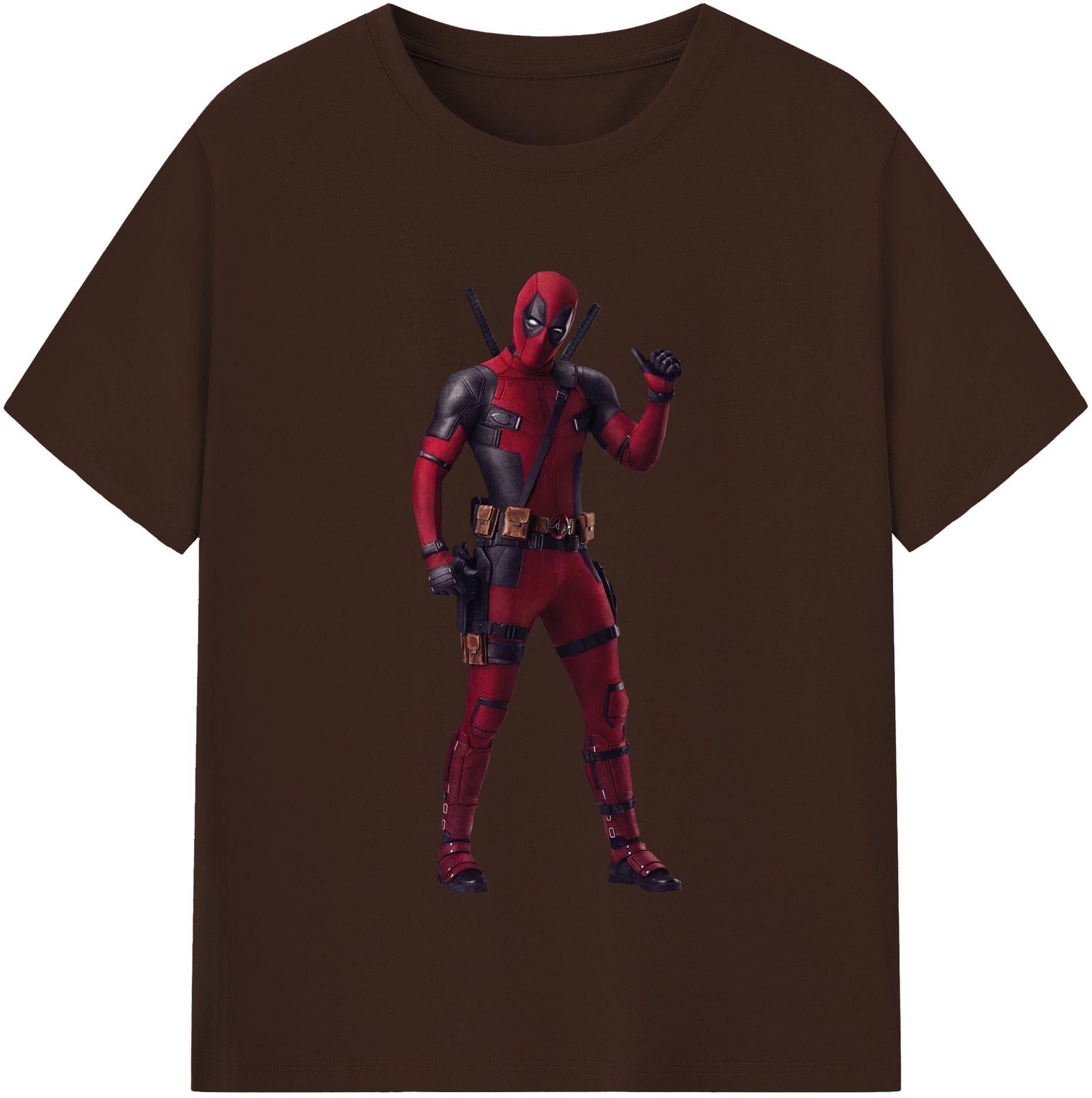 （画像用） Deadpool デッドプール 綿100％半袖Tシャツ（フロントプリント）
