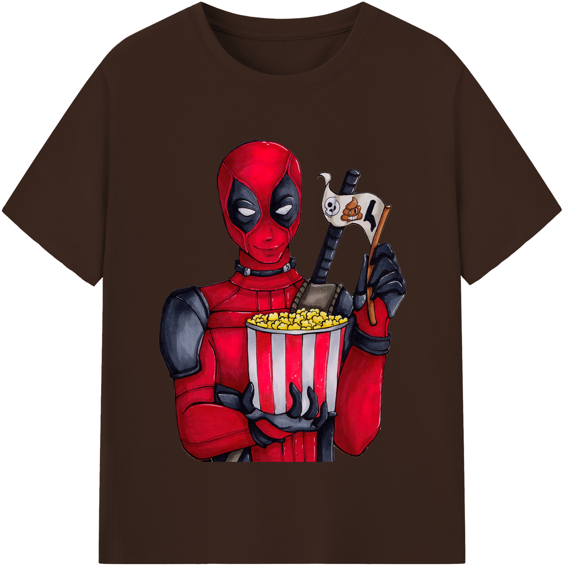 （画像用） Deadpool デッドプール 綿100％半袖Tシャツ（フロントプリント）