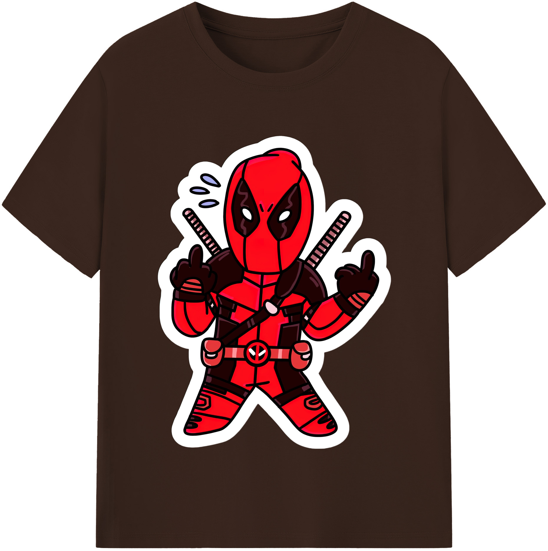 （画像用） Deadpool デッドプール 綿100％半袖Tシャツ（フロントプリント）