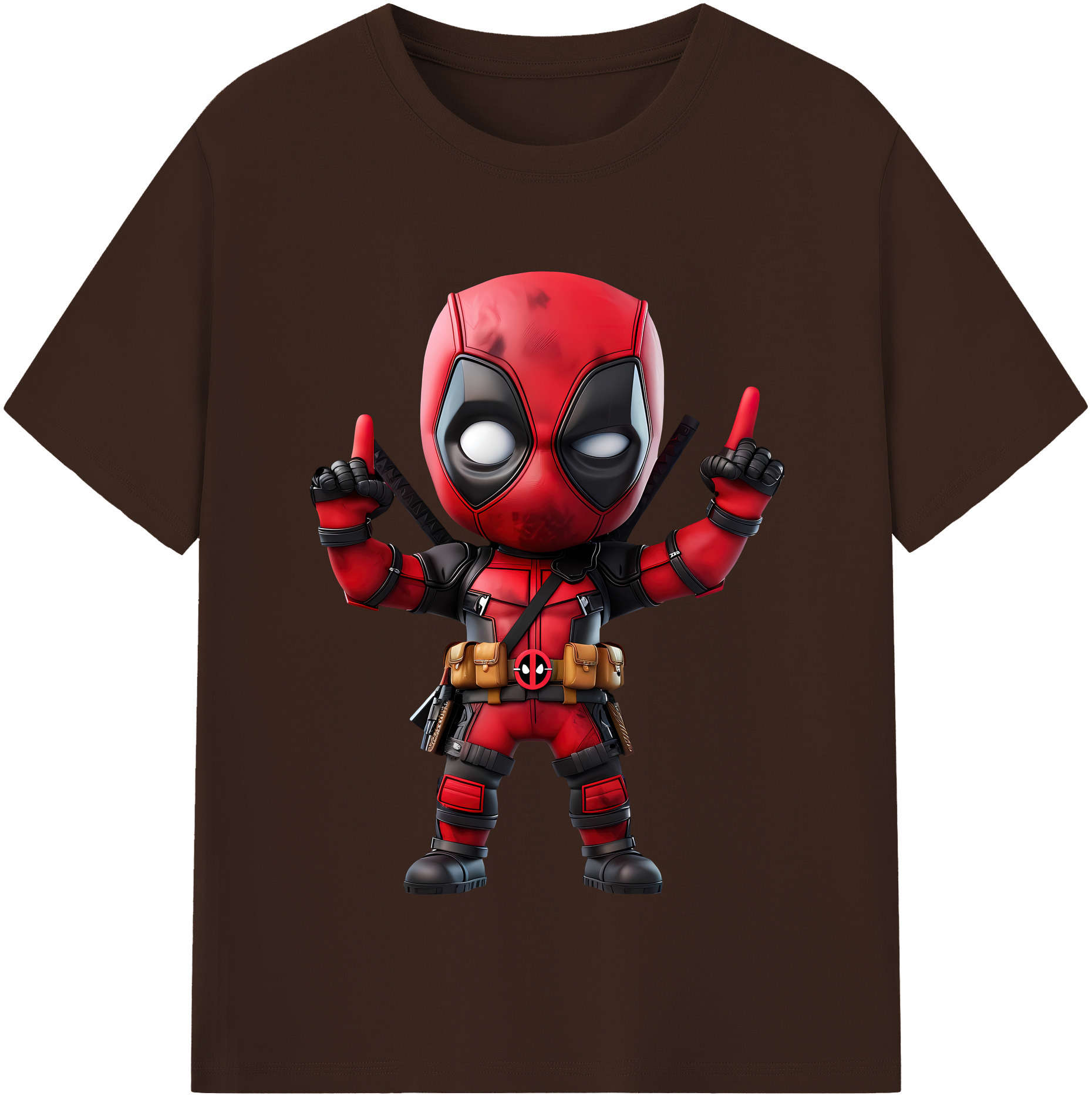 （画像用） Deadpool デッドプール 綿100％半袖Tシャツ（フロントプリント）