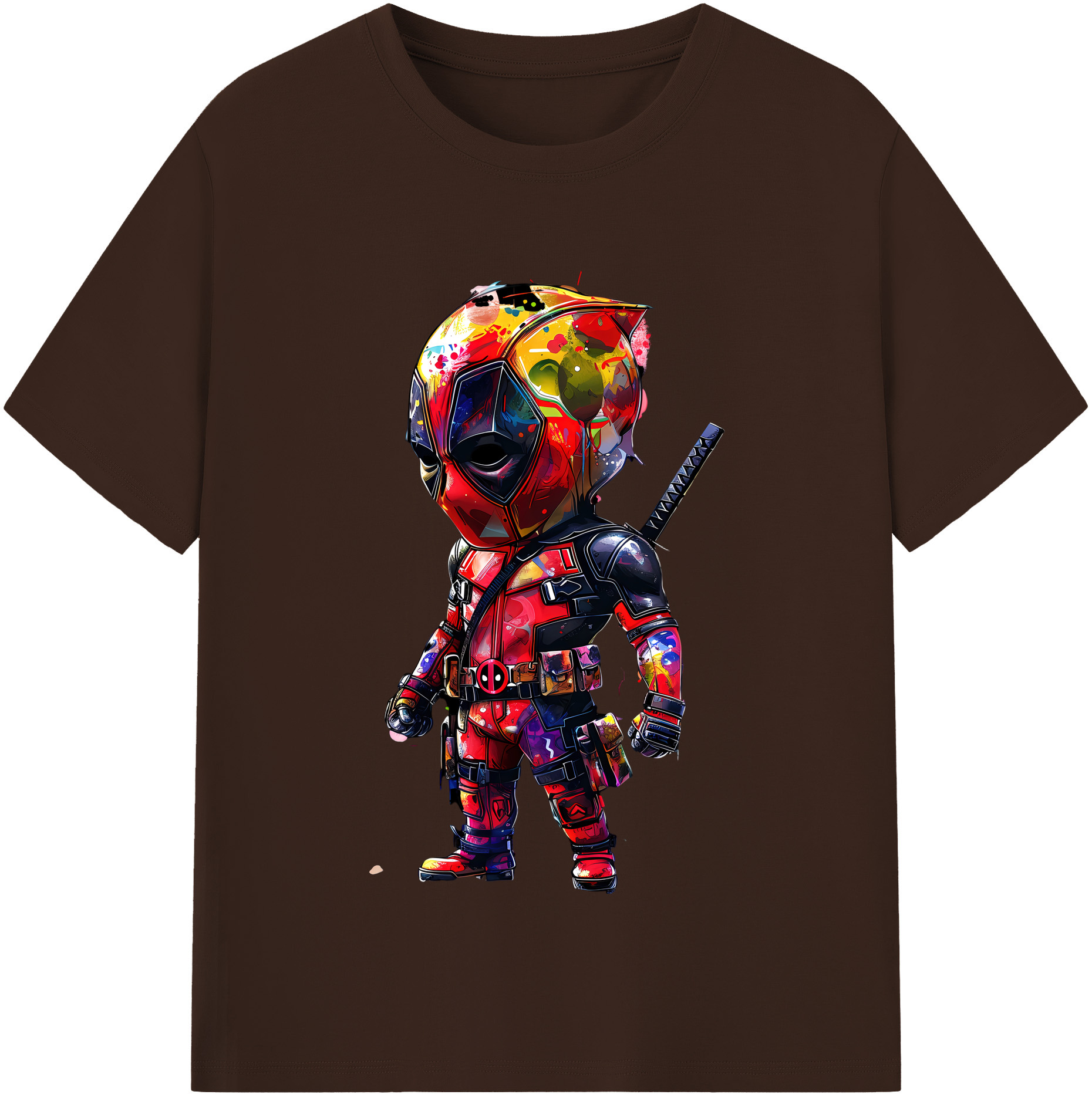 （画像用） Deadpool デッドプール 綿100％半袖Tシャツ（フロントプリント）