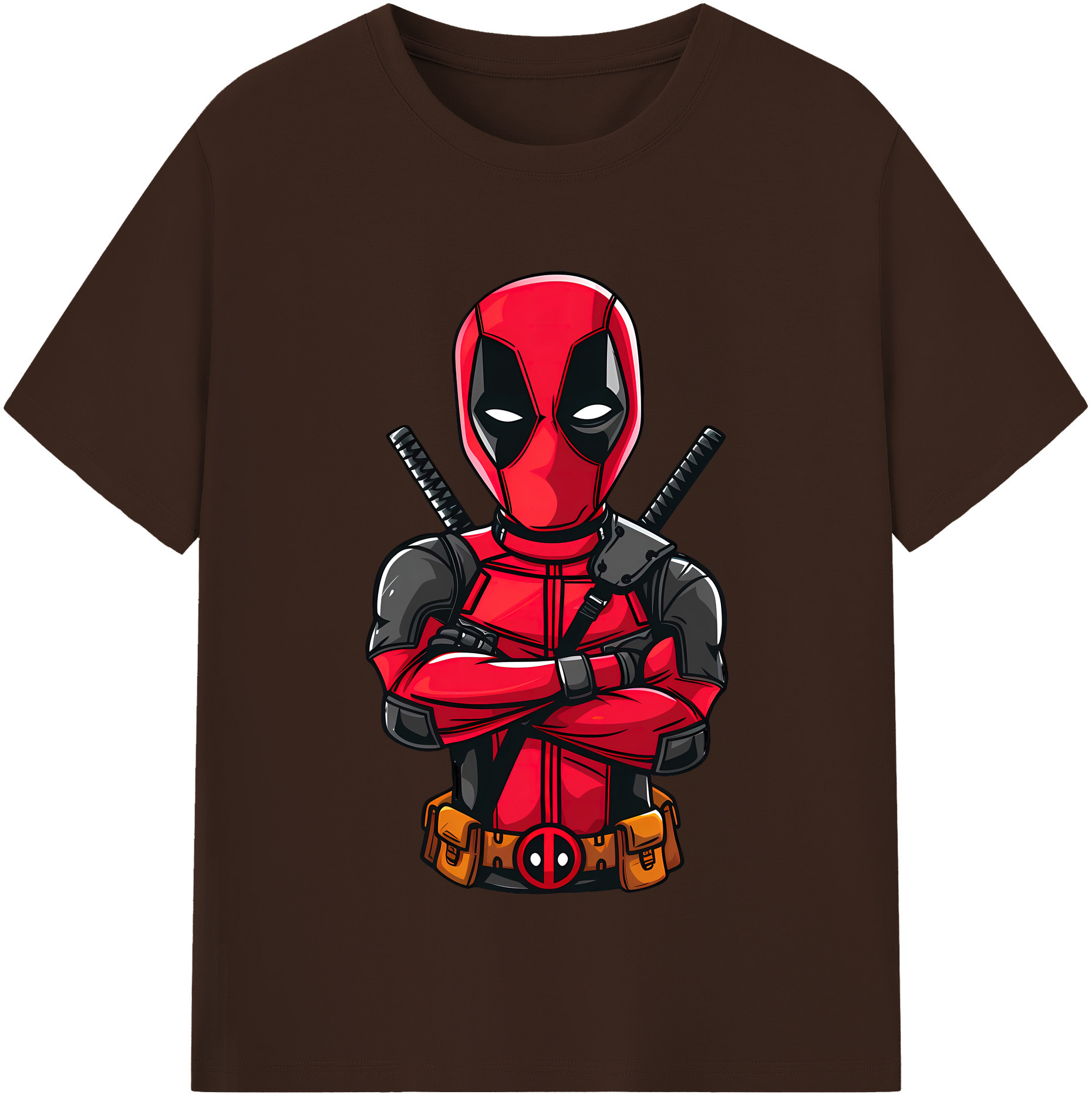 （画像用） Deadpool デッドプール 綿100％半袖Tシャツ（フロントプリント）