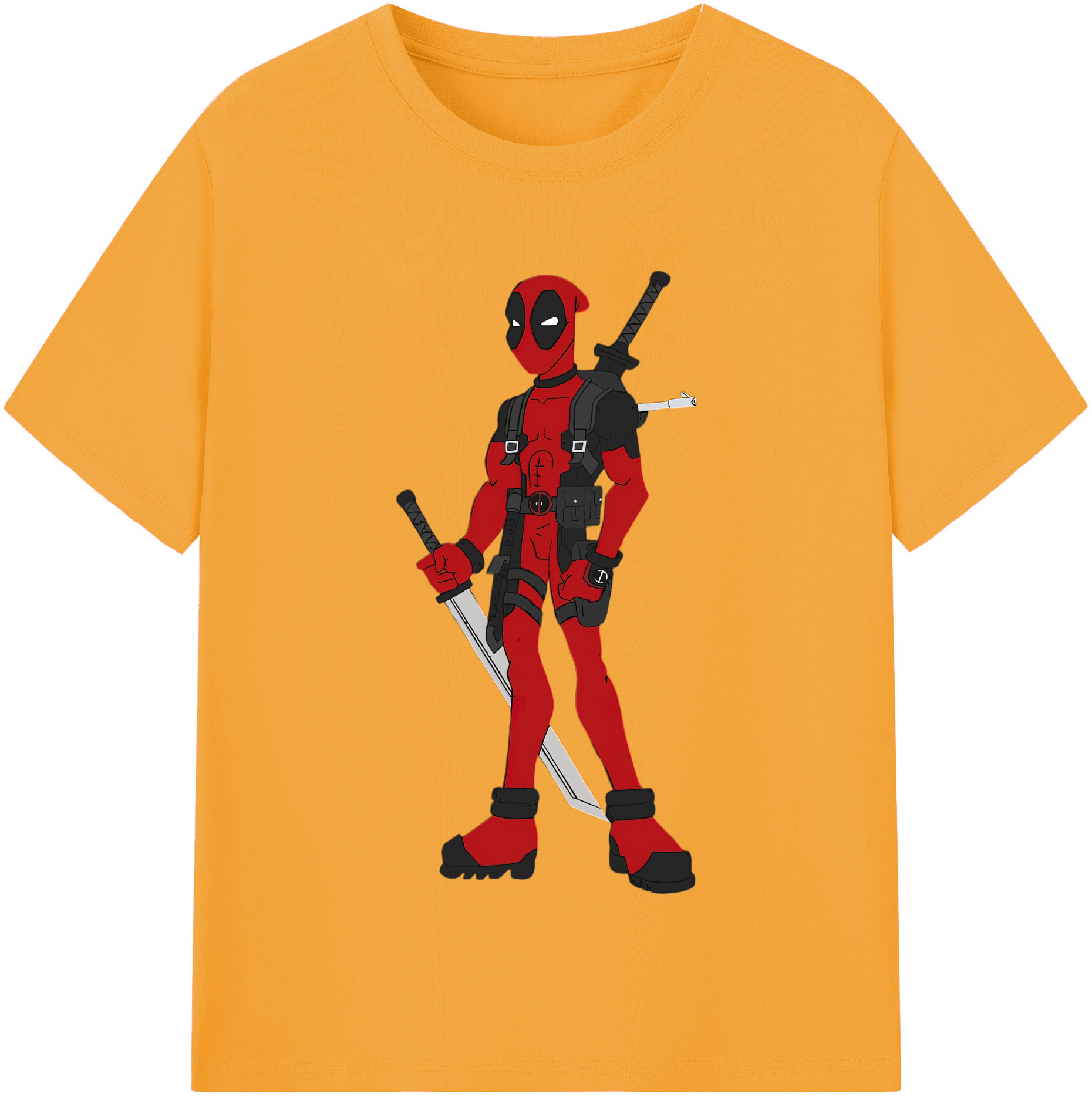 （画像用） Deadpool デッドプール 綿100％半袖Tシャツ（フロントプリント）
