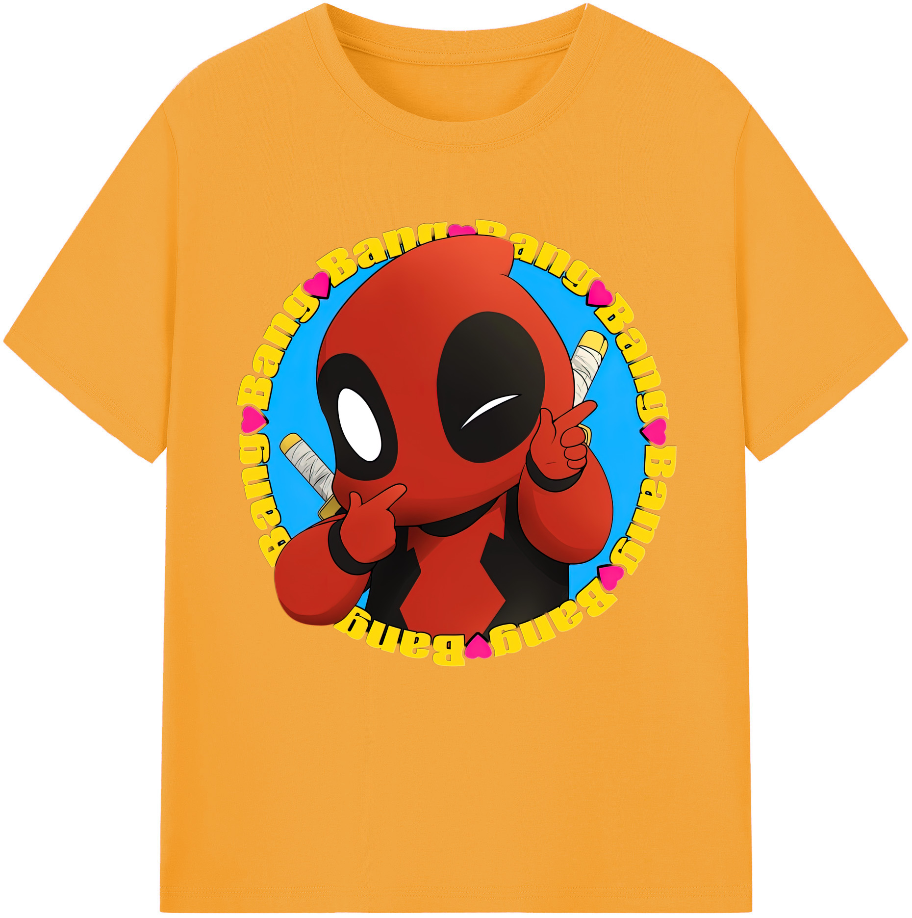 （画像用） Deadpool デッドプール 綿100％半袖Tシャツ（フロントプリント）