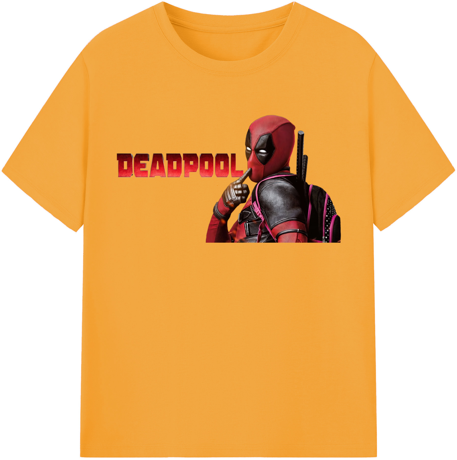 （画像用） Deadpool デッドプール 綿100％半袖Tシャツ（フロントプリント）