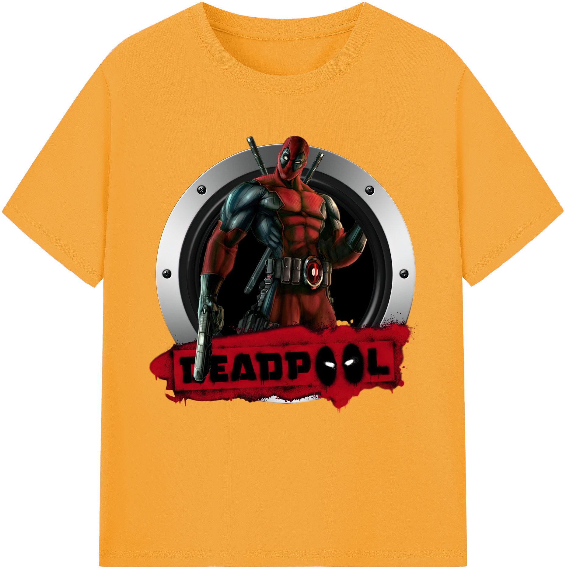 （画像用） Deadpool デッドプール 綿100％半袖Tシャツ（フロントプリント）