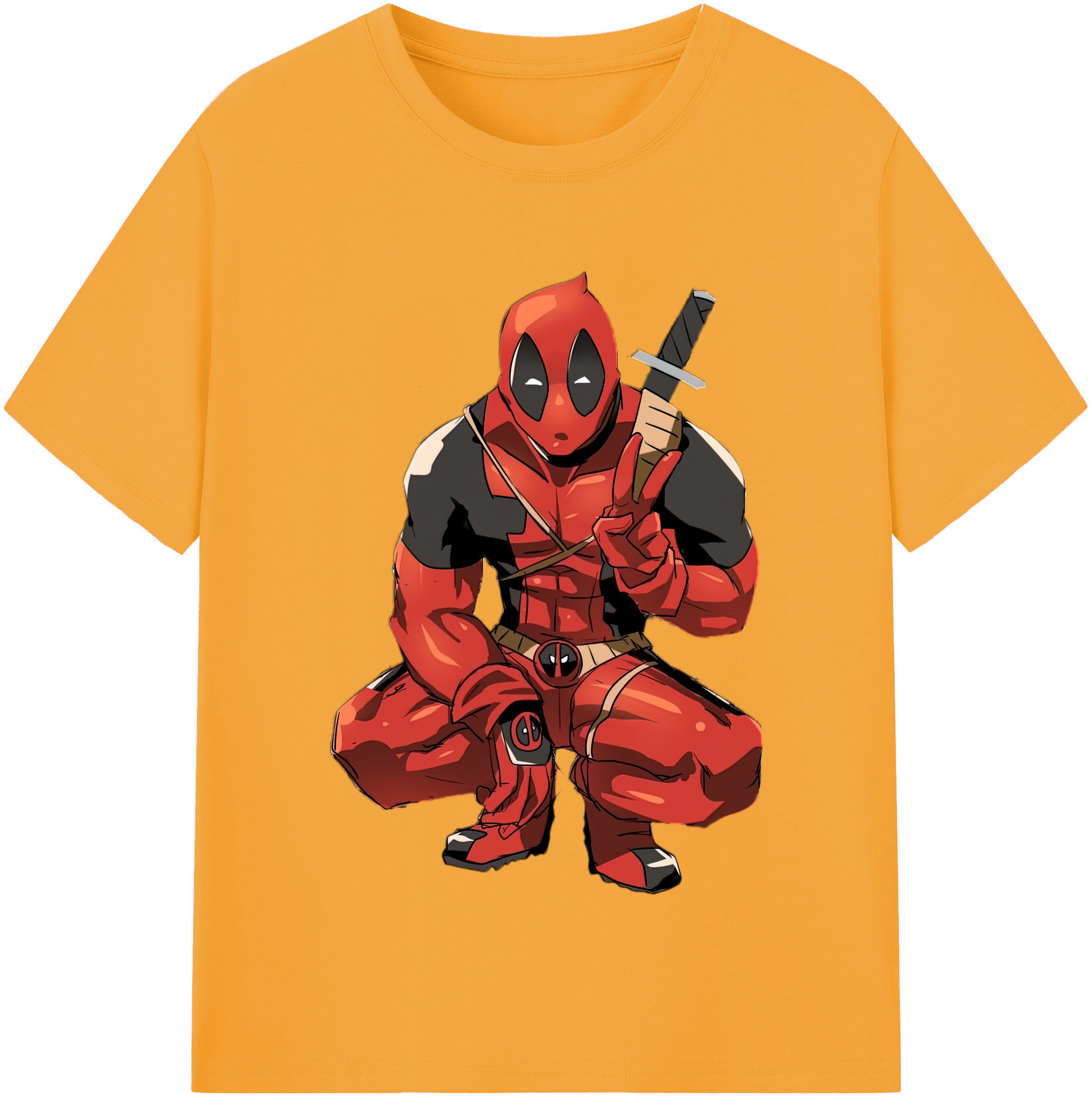 （画像用） Deadpool デッドプール 綿100％半袖Tシャツ（フロントプリント）