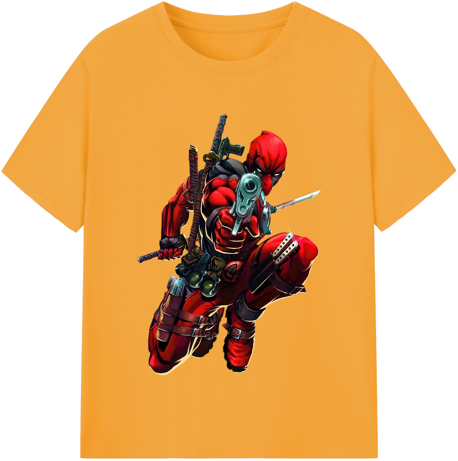 （画像用） Deadpool デッドプール 綿100％半袖Tシャツ（フロントプリント）