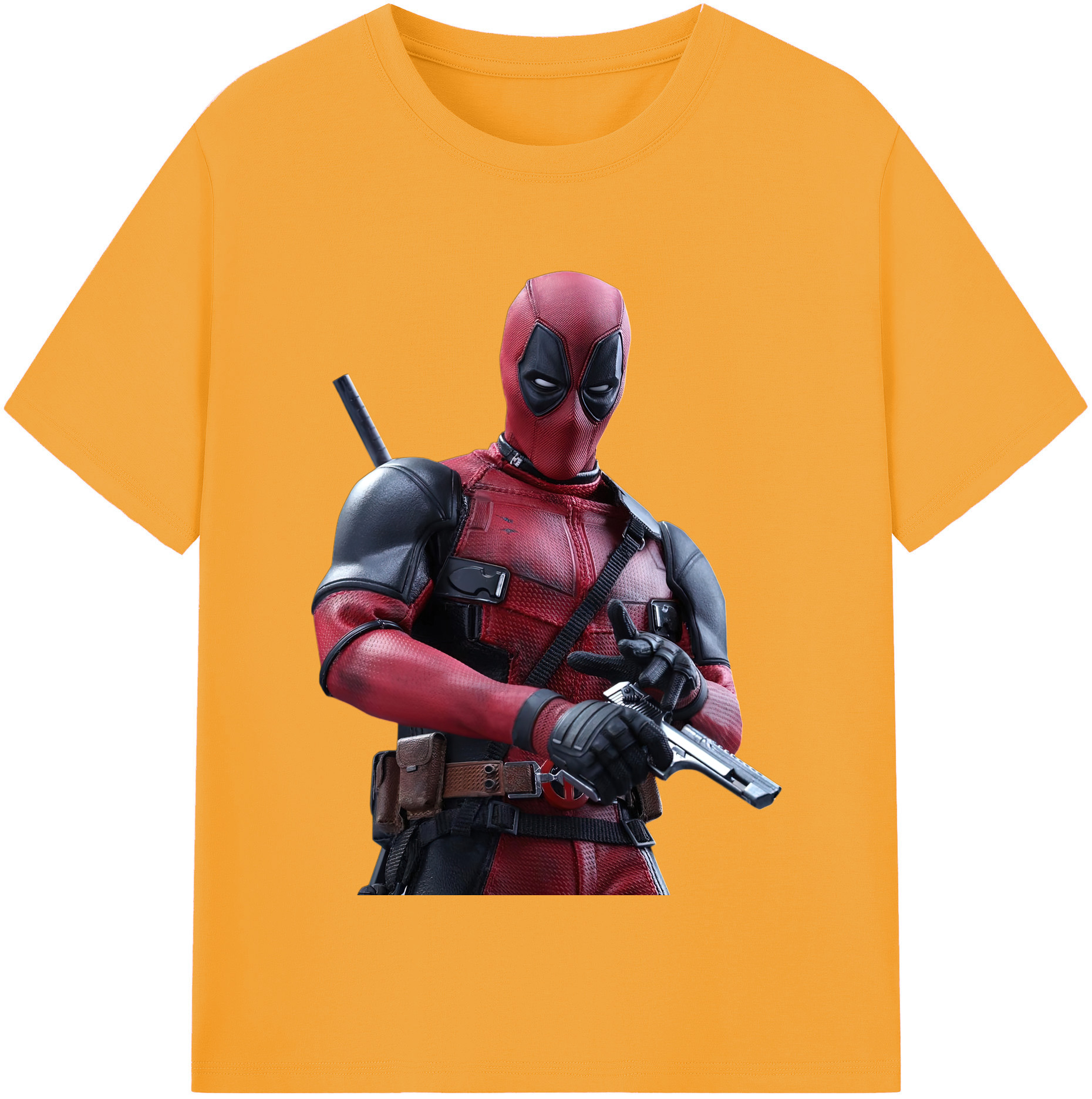 （画像用） Deadpool デッドプール 綿100％半袖Tシャツ（フロントプリント）