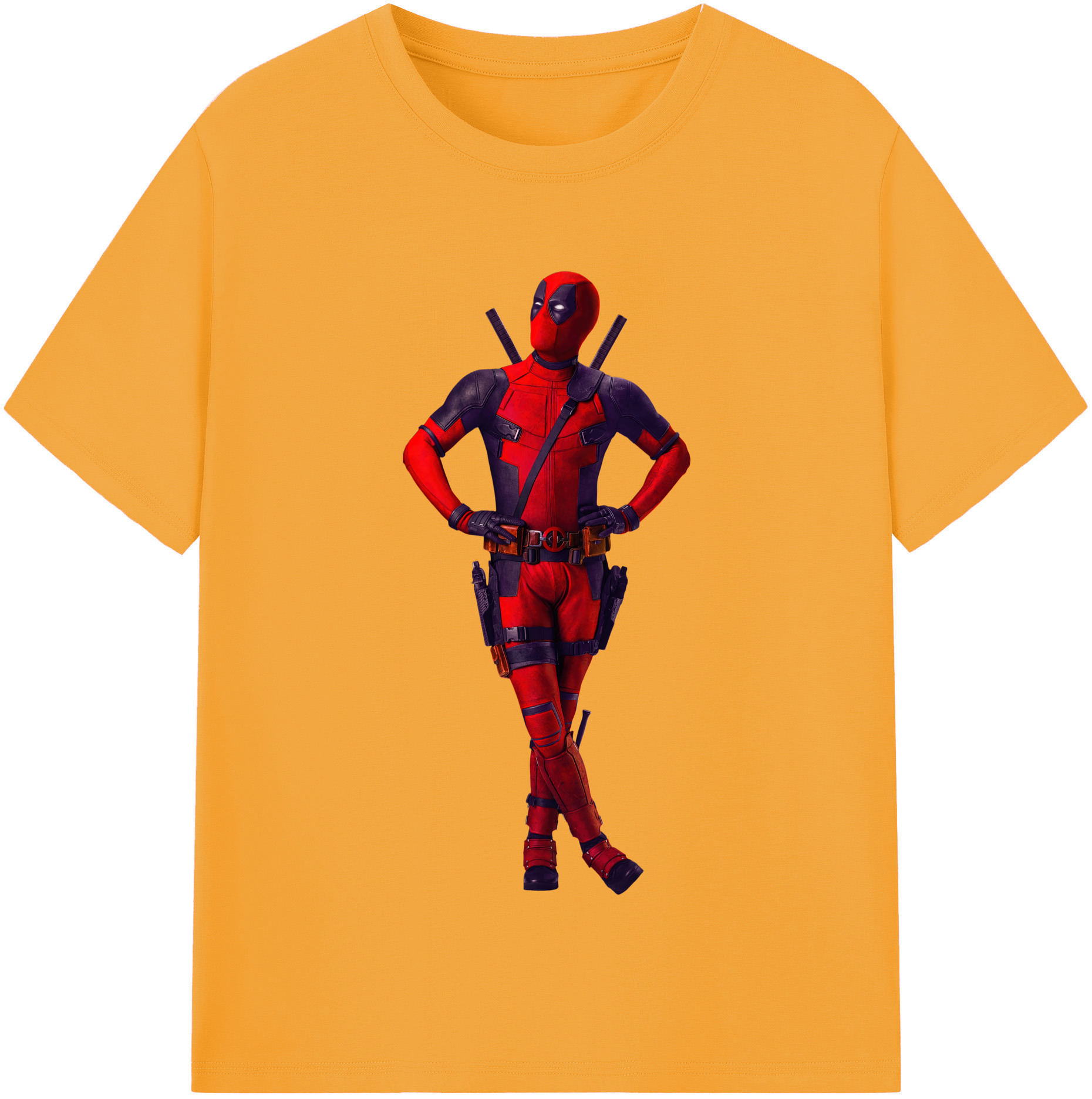 （画像用） Deadpool デッドプール 綿100％半袖Tシャツ（フロントプリント）