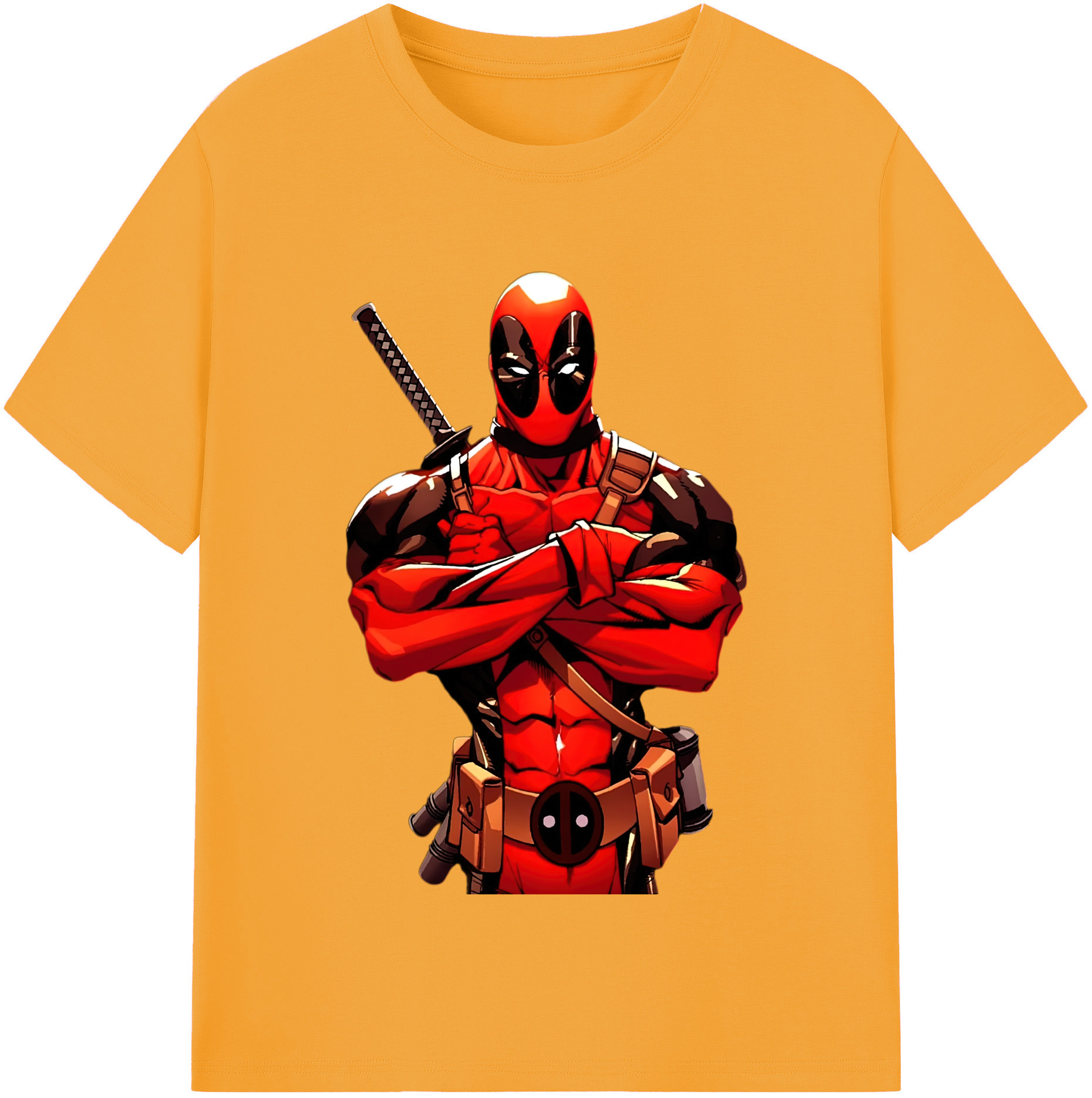 （画像用） Deadpool デッドプール 綿100％半袖Tシャツ（フロントプリント）