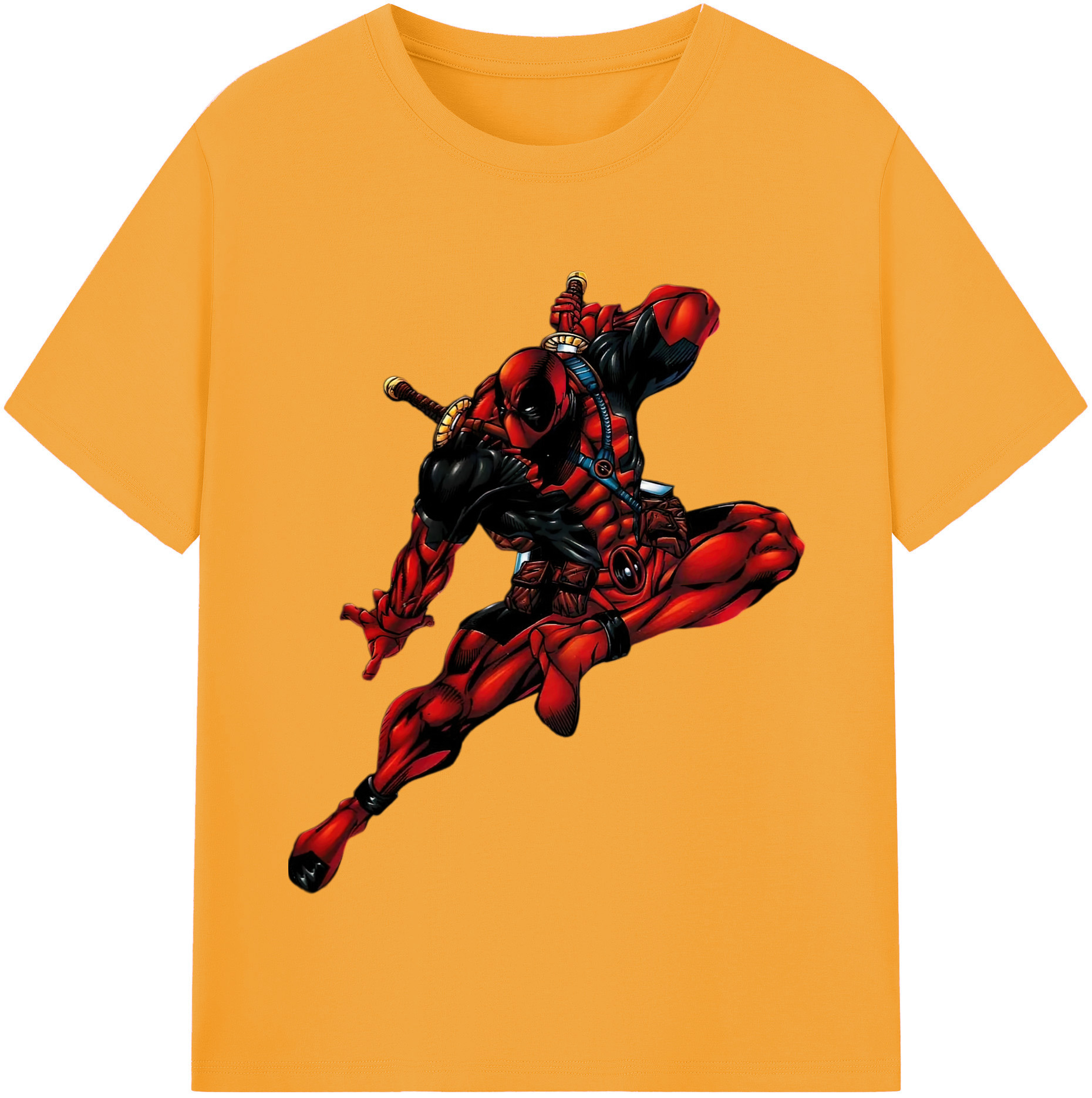 （画像用） Deadpool デッドプール 綿100％半袖Tシャツ（フロントプリント）